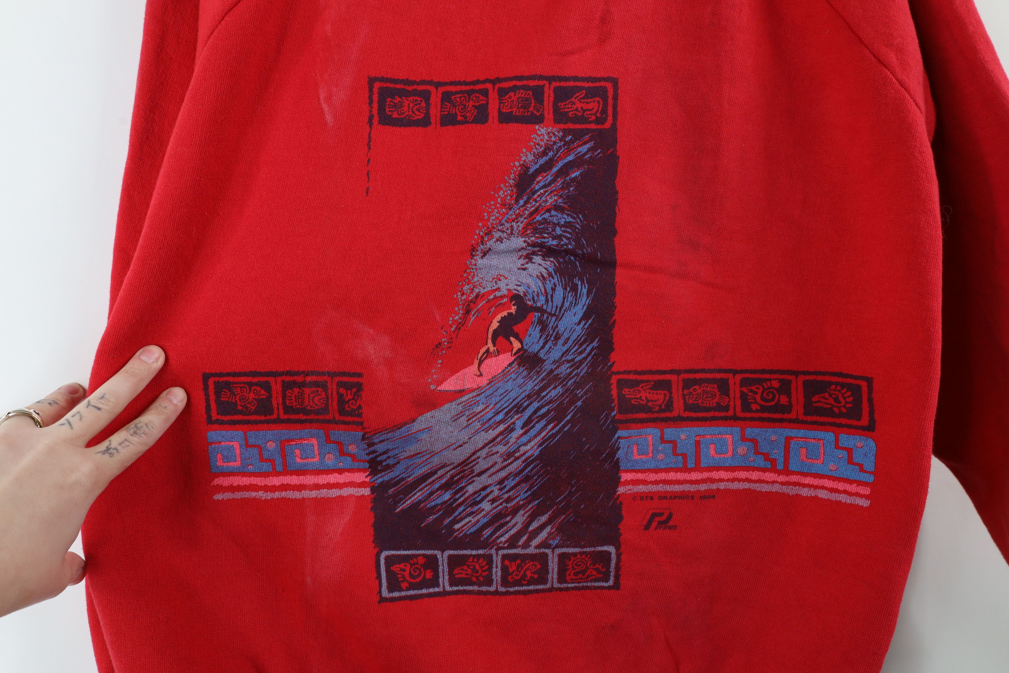 Vintage Vintage 80s Streetwear Hawaii Surfing Crewneck Sweatshirt Size US M / EU 48-50 / 2 - 4 Thumbnail