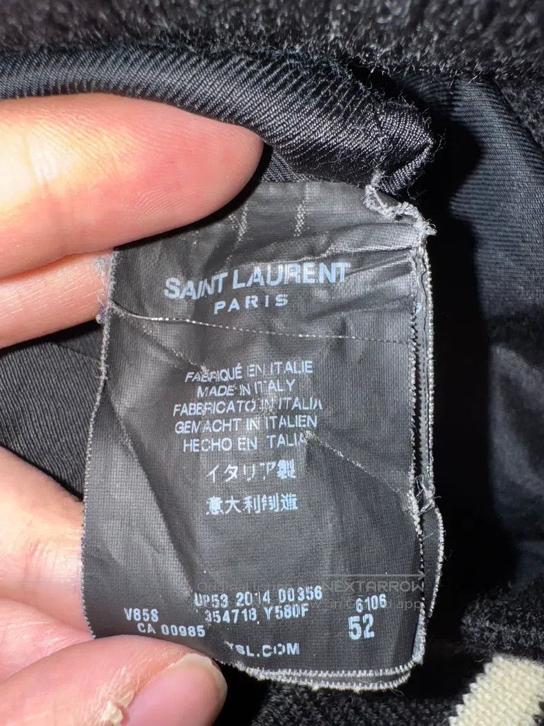 Saint Laurent Paris Saint Laurent Paris Hit Wine Black Wool and Leather Baseba Size US L / EU 52-54 / 3 - 4 Thumbnail