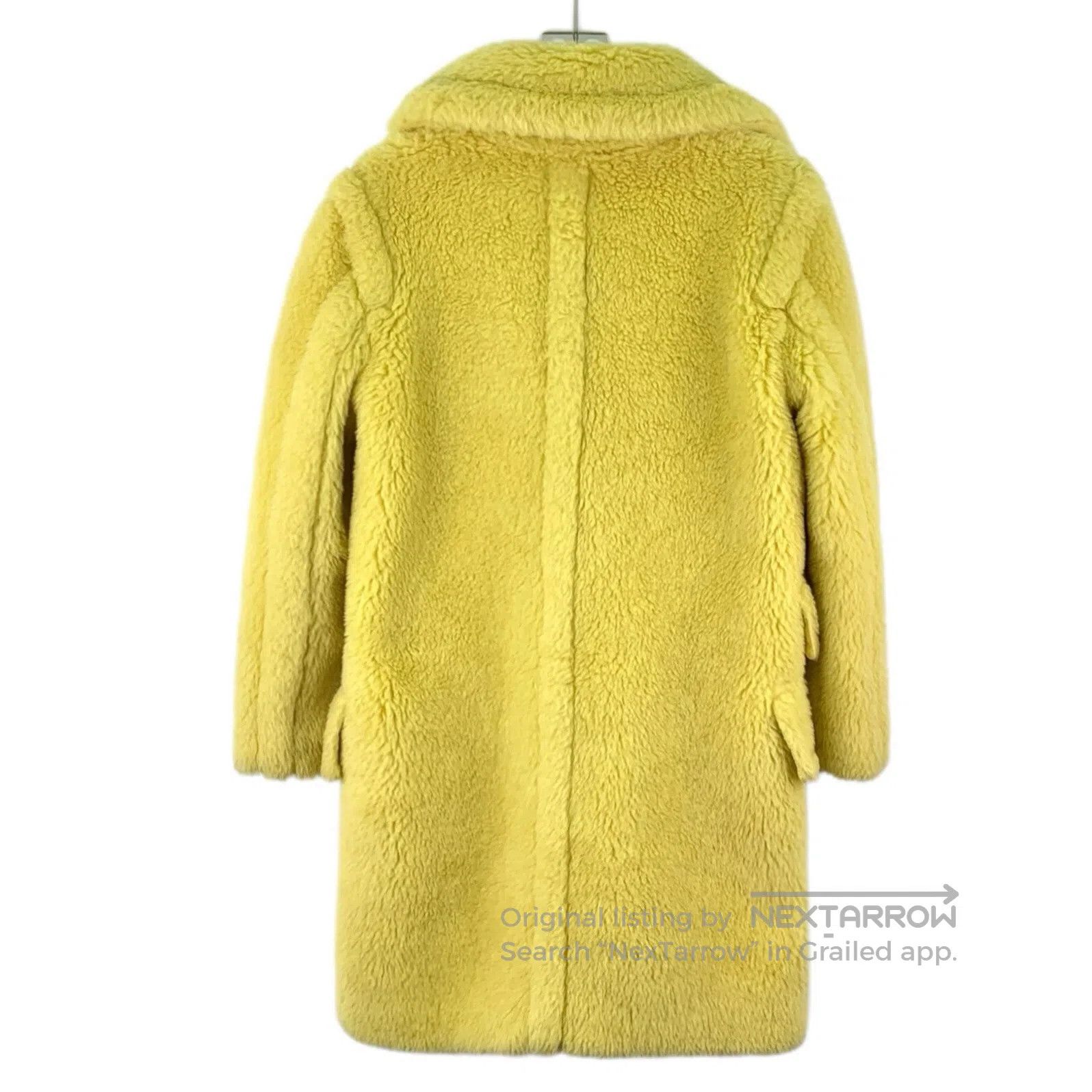 Max Mara Max Mara Yellow teddy wool lapel double-breasted long-slee Size XXS / US 00 / IT 34 - 2 Thumbnail
