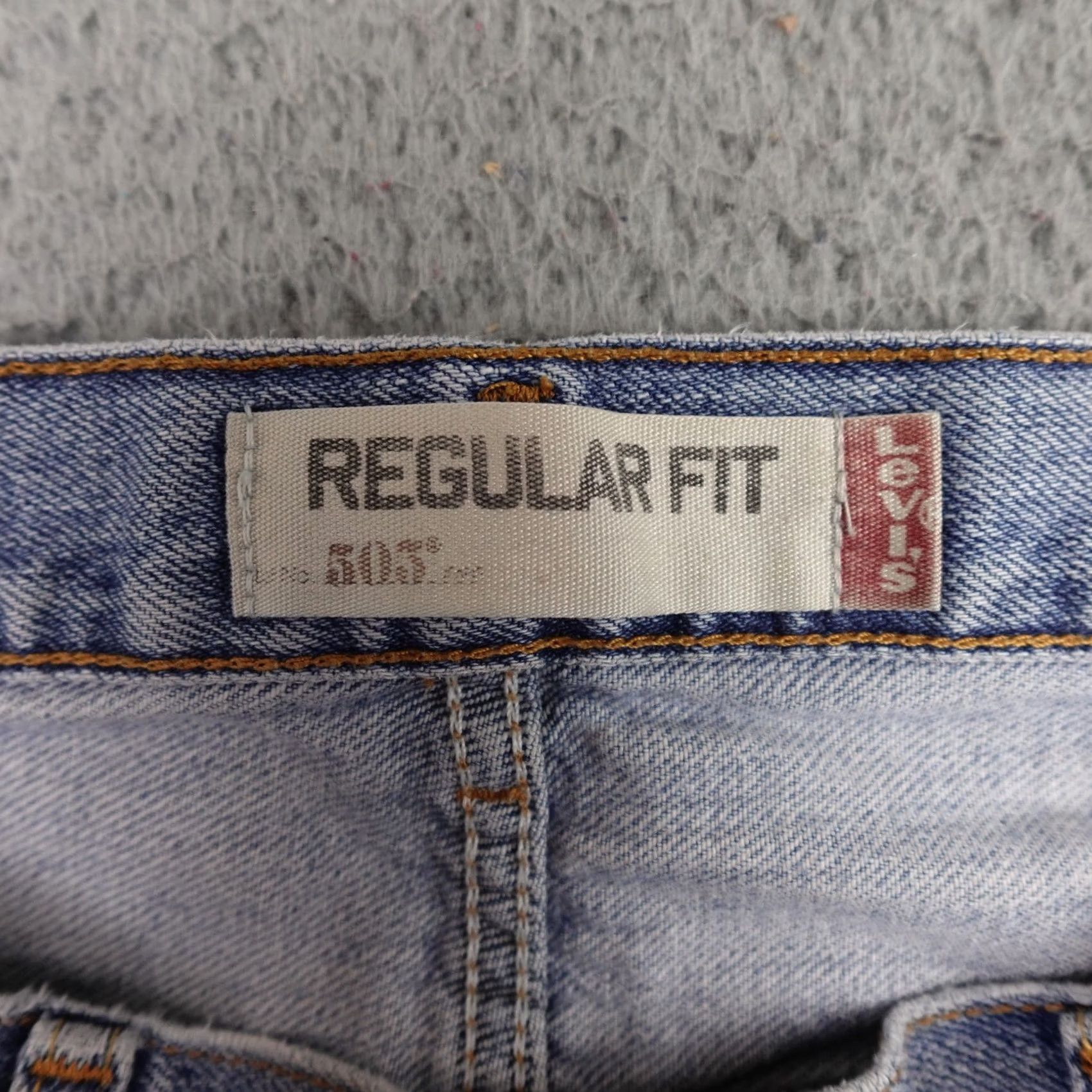 Levi's Levi's 505 Jeans Mens 36x32 Blue Denim Regular Fit Distressed Mexico Size US 36 / EU 52 - 3 Thumbnail