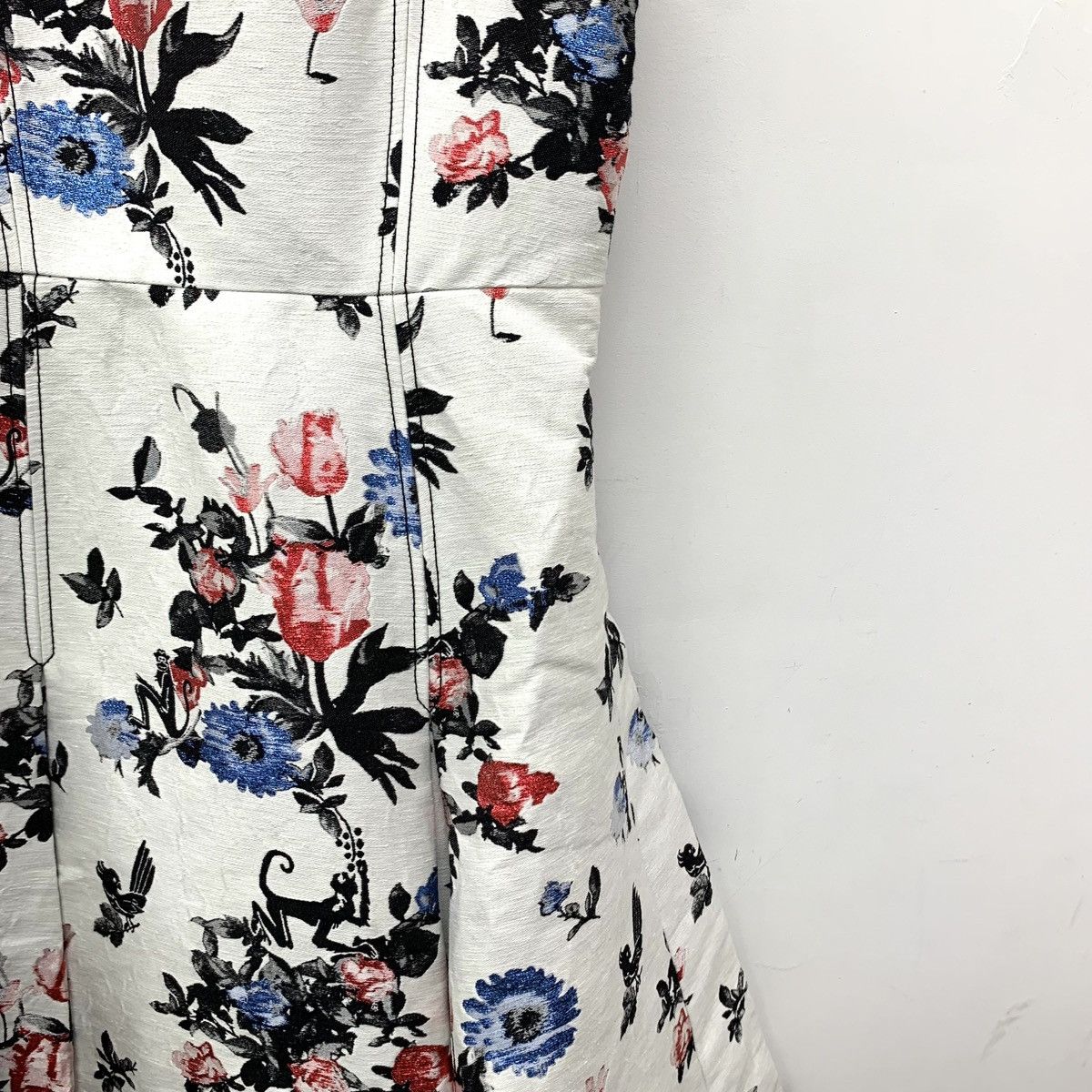 Valentino Valentino Print Linen Round Neck Sleeveless Dress K26WX Size L / US 10 / IT 46 - 4 Thumbnail