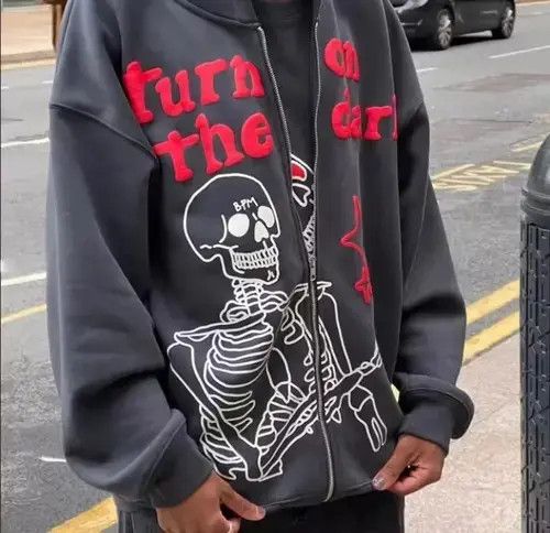 Hypebeast × Japanese Brand Hoodie Skeleton Oversize Zip Up Hoodie Size US M / EU 48-50 / 2 - 1 Thumbnail