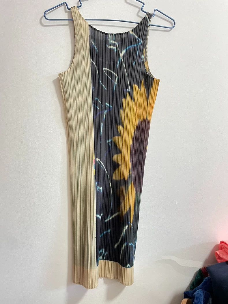Issey Miyake Issey Miyake size:one size Yellow sunflower dress Size S / US 4 / IT 40 - 2 Thumbnail