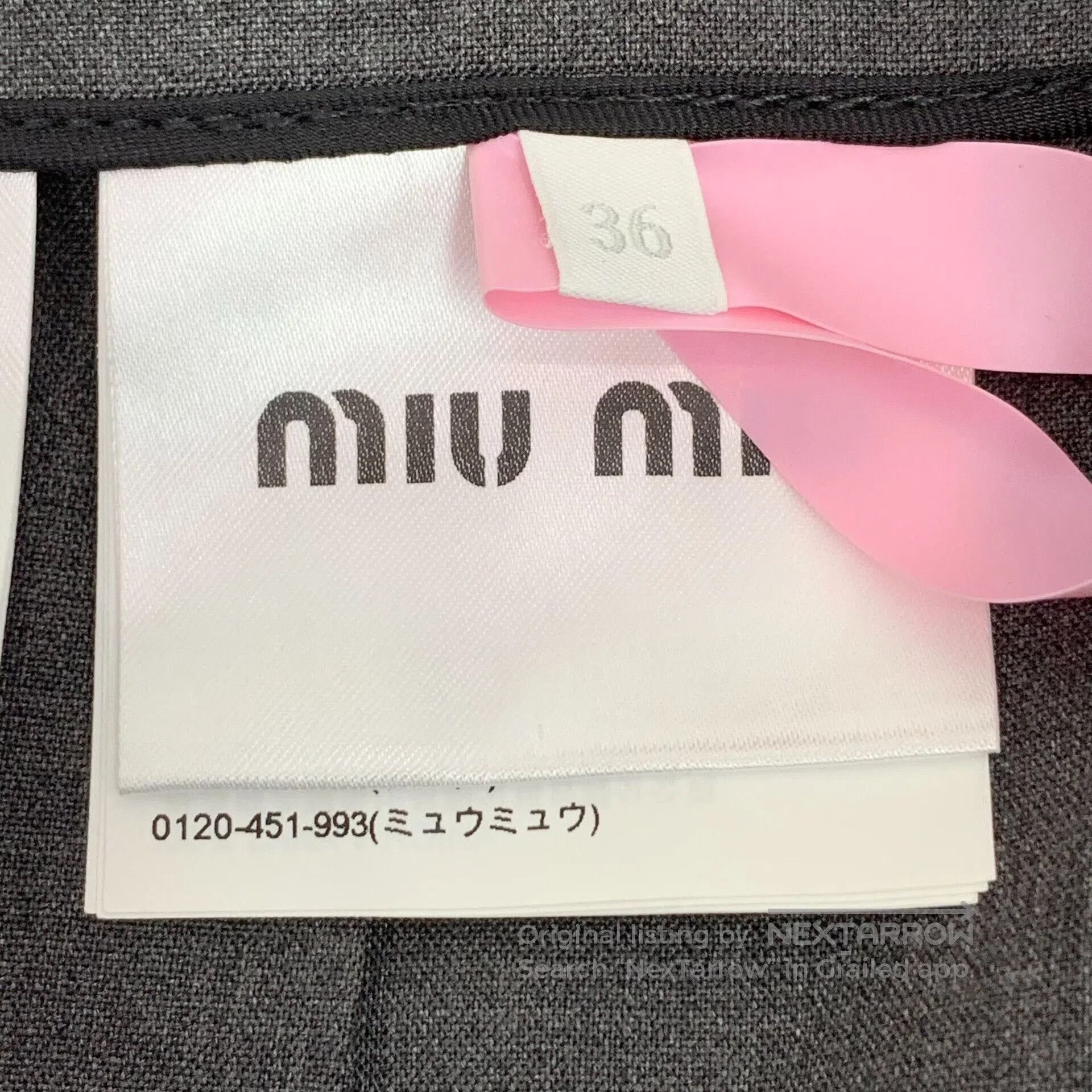 Miu Miu Miu Miu Dark Gray Pleated Wool Skirt. Size US 36 / EU 52 - 6 Thumbnail