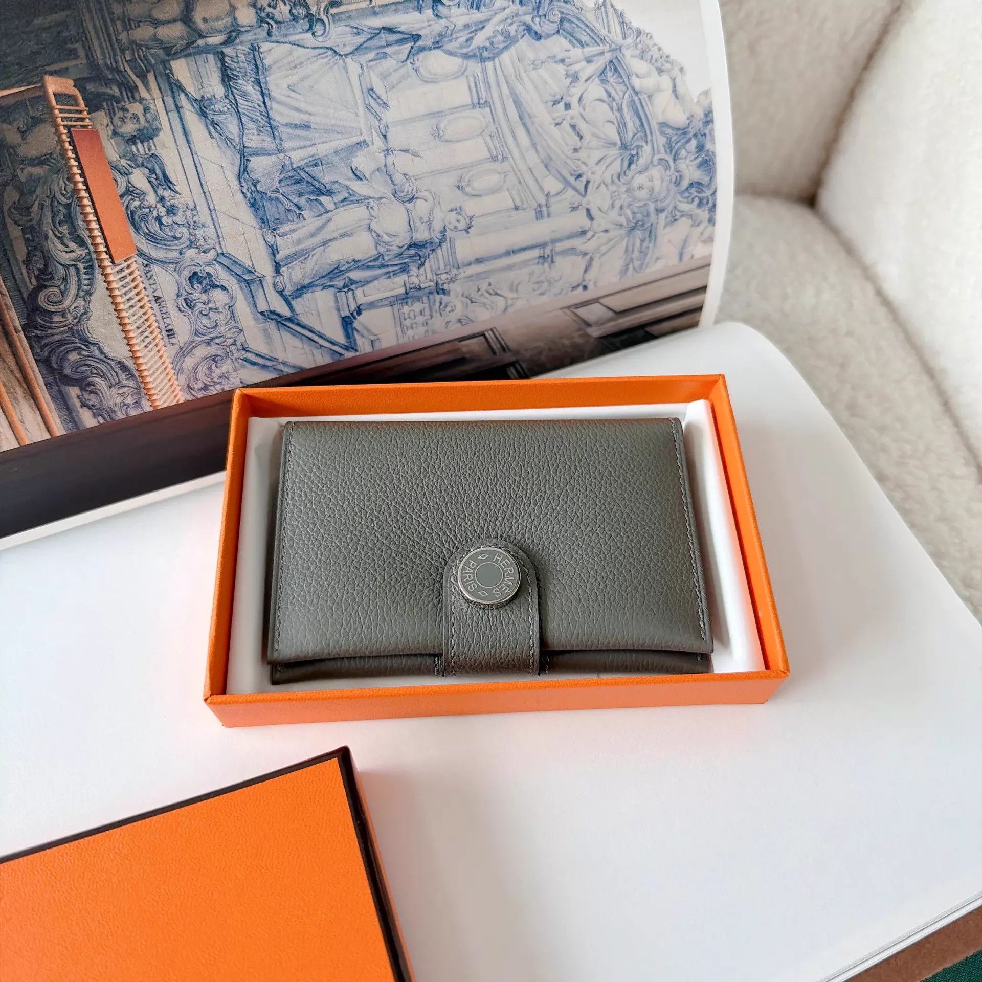 Hermes Hermes RMS Card Holder Bronze Green K Size ONE SIZE - 1 Thumbnail