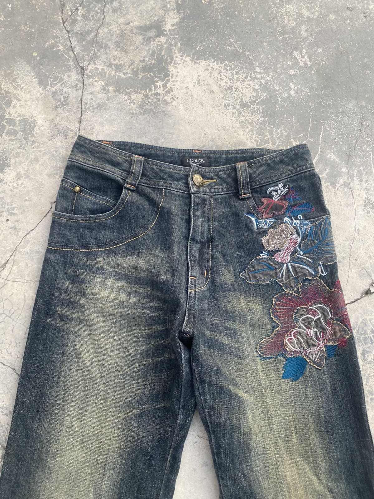 Japanese Brand × Kapital × Tornado Mart CAROUGE Floral Embroidery Flare Size US 27 - 2 Thumbnail