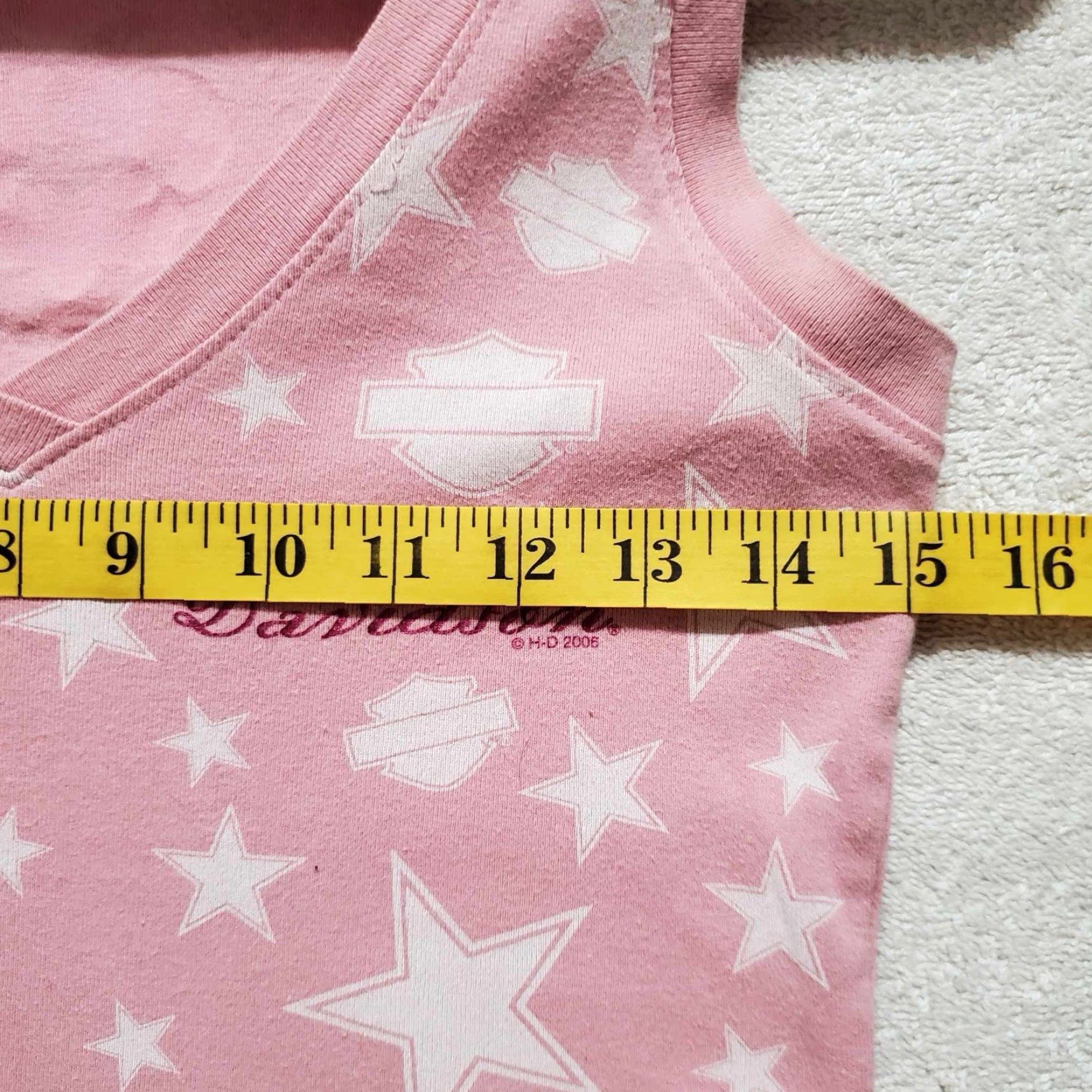 Harley Davidson Harley-Davidson Tank Top Womens Pink Stars S Small, New Orleans, Regular, Tank, Shirt, Harley-Davidson, Women, Pink, Stars, Biker Size S / US 4 / IT 40 - 5 Thumbnail