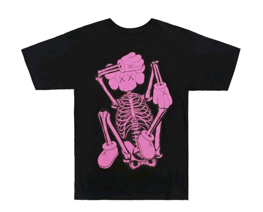 Kaws KAWS Skeleton New Fiction T-Shirt Pink 2021 (KAWS-SS02) Size US XXL / EU 58 / 5 - 1 Thumbnail
