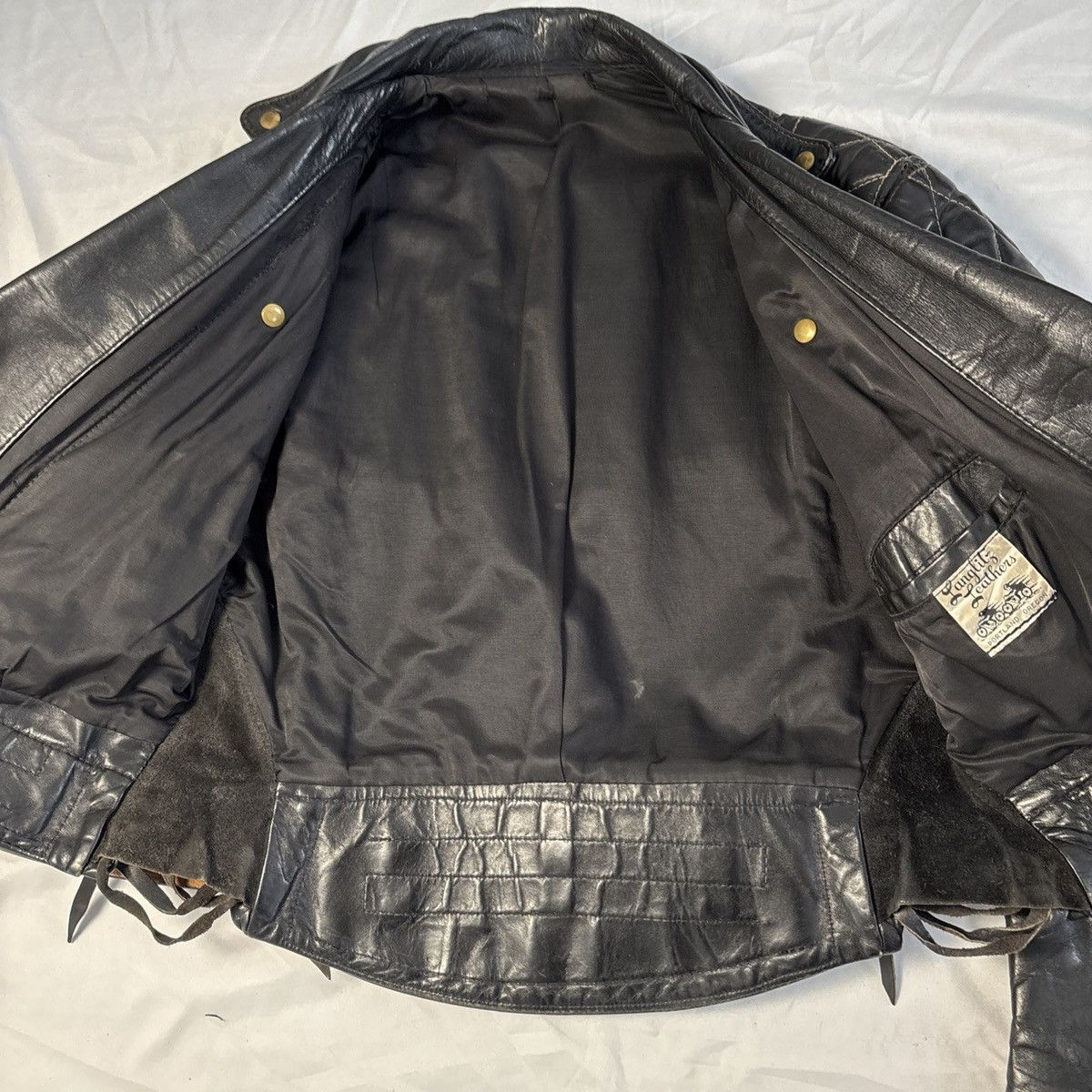 Other Vintage Langlitz Columbia Motorcycle Leather Jacket w/Belt Size US M / EU 48-50 / 2 - 10 Thumbnail