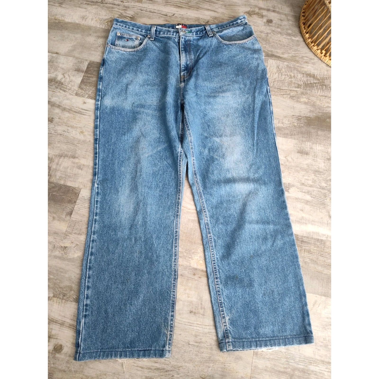 Tommy Hilfiger VINTAGE Tommy Hilfiger Jeans Men 38x29 Cotton Straight Blue Medium Wash Bedroom Jeans Mens Size US 38 / EU 54 - 6 Thumbnail
