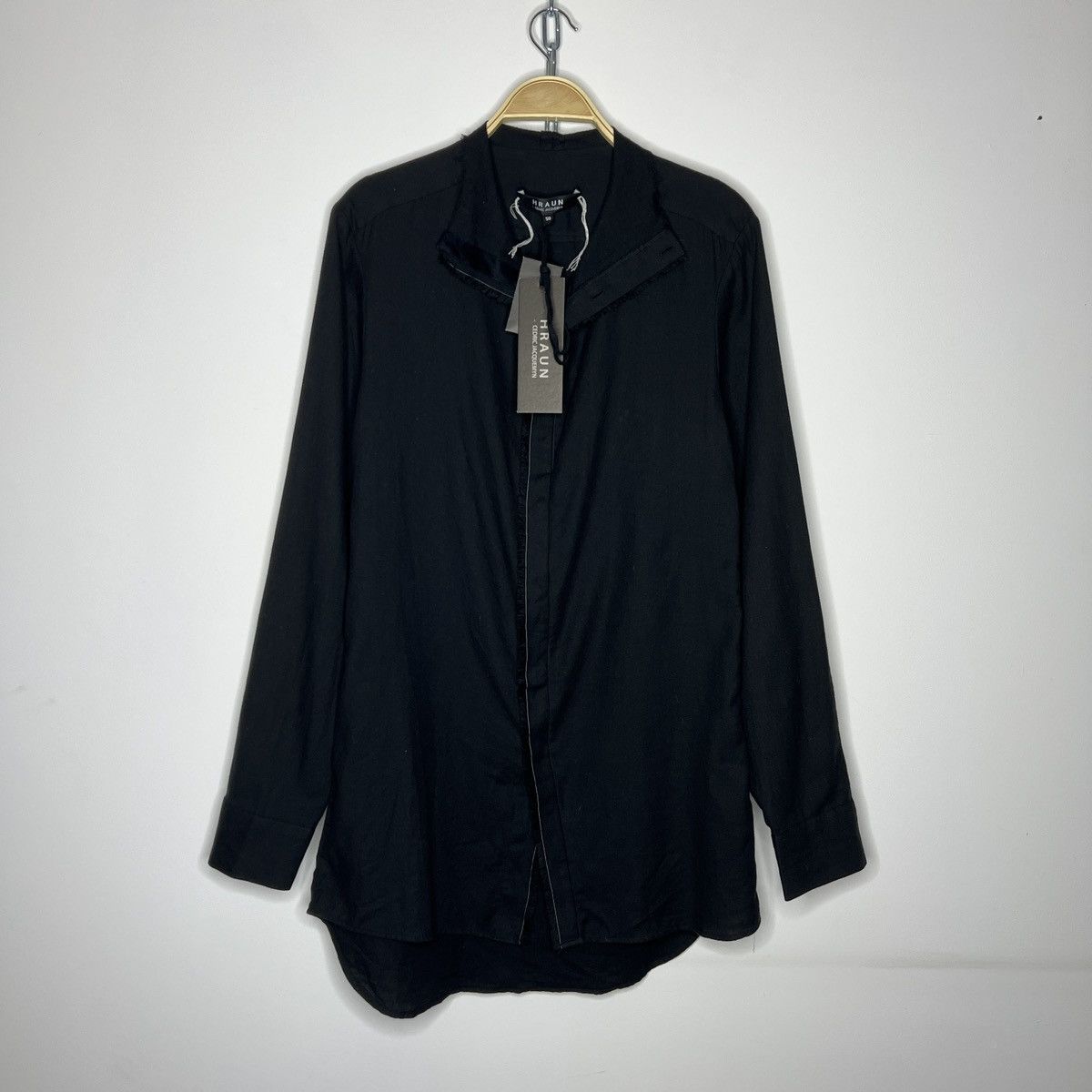 Cedric Jacquemyn Cedric Jacquemyn Hraun High Collar Longsleeve Shirt Black Size US M / EU 48-50 / 2 - 1 Thumbnail