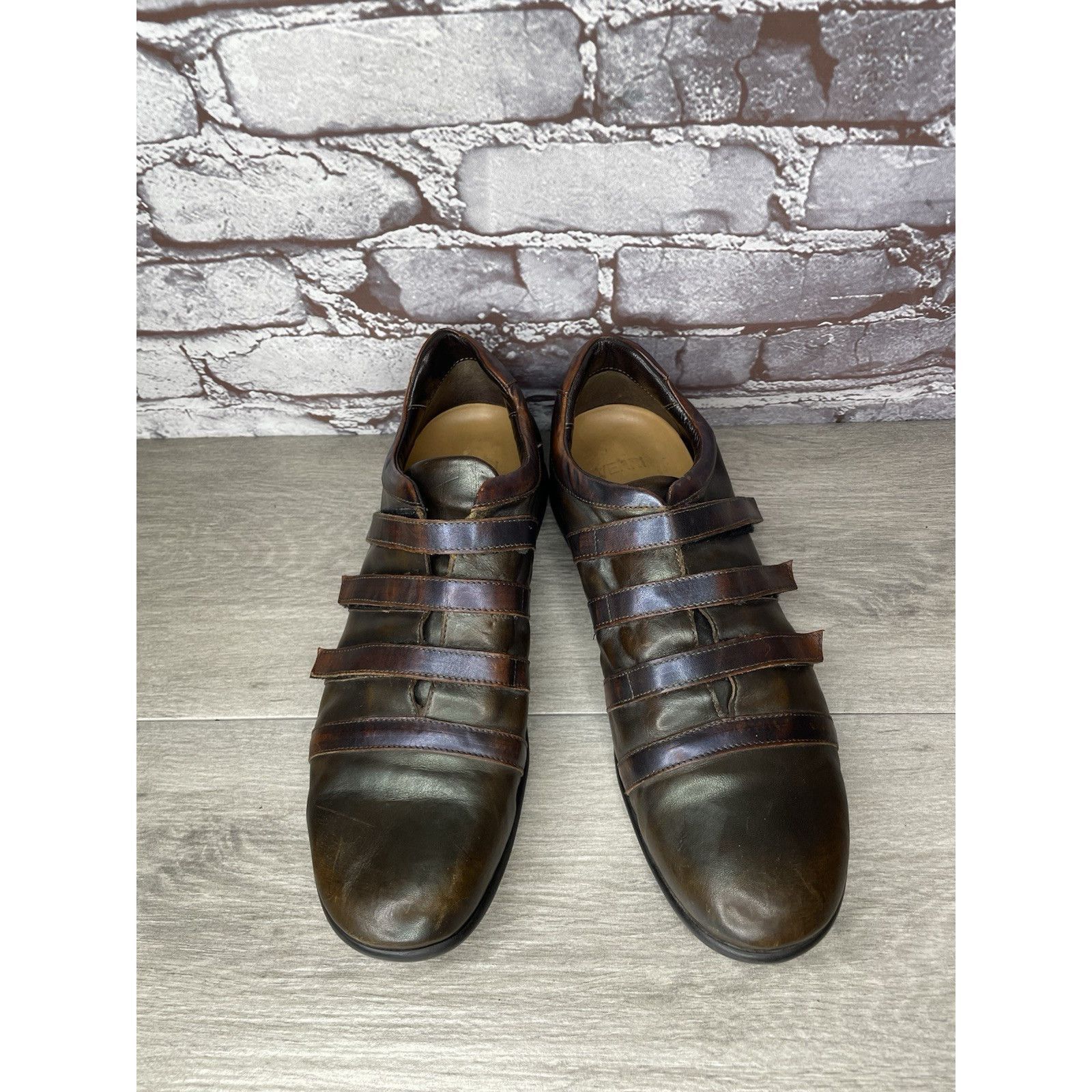 VERRI Bruno Verri Brown Leather Metallic Fashion Shoes Sneakers Me Size US 9 / EU 42 - 13 Thumbnail