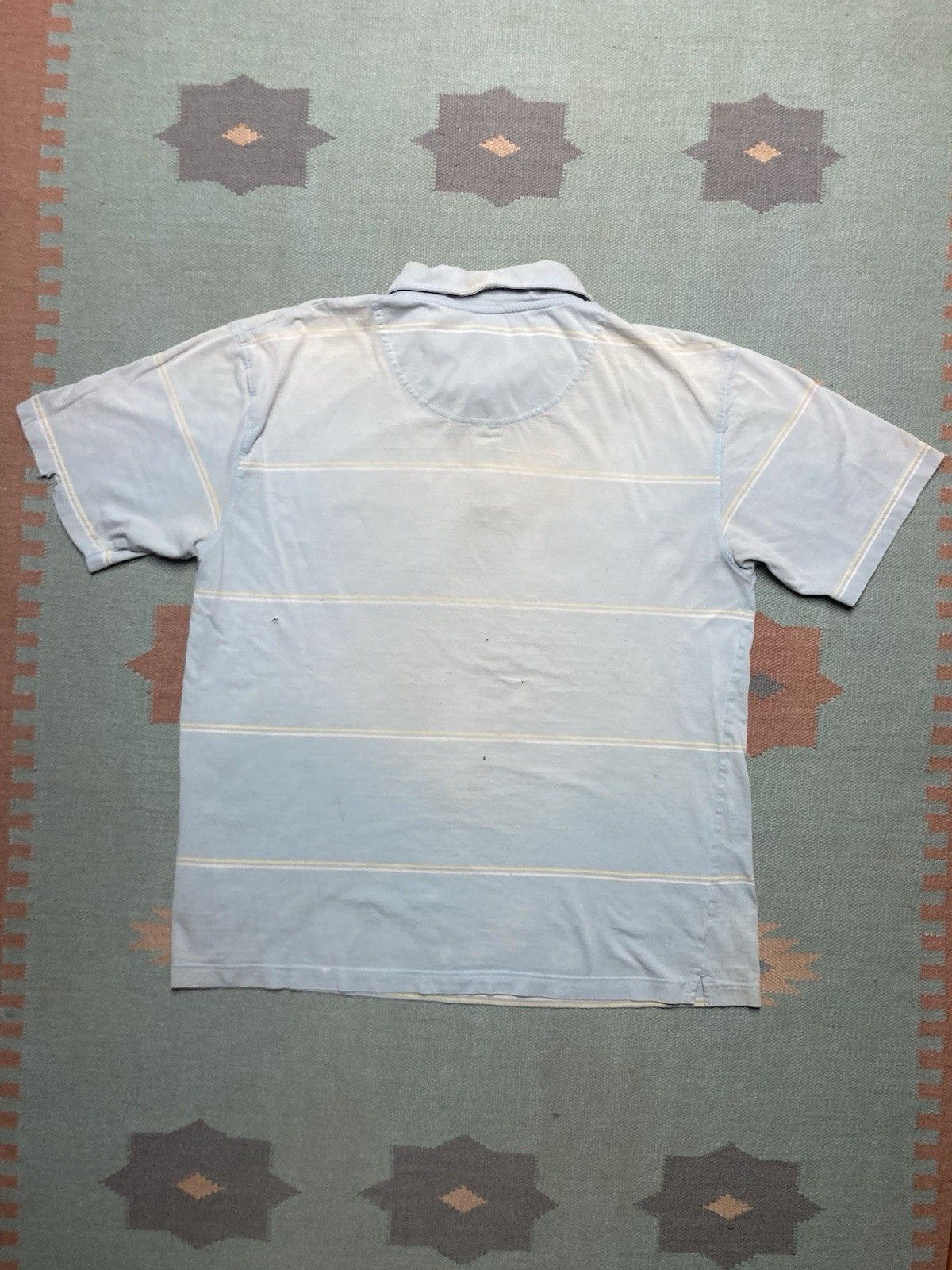 Vintage Vtg polo shirt OP Ocean Pacific striped distressed cotton XL Size US XL / EU 56 / 4 - 2 Thumbnail