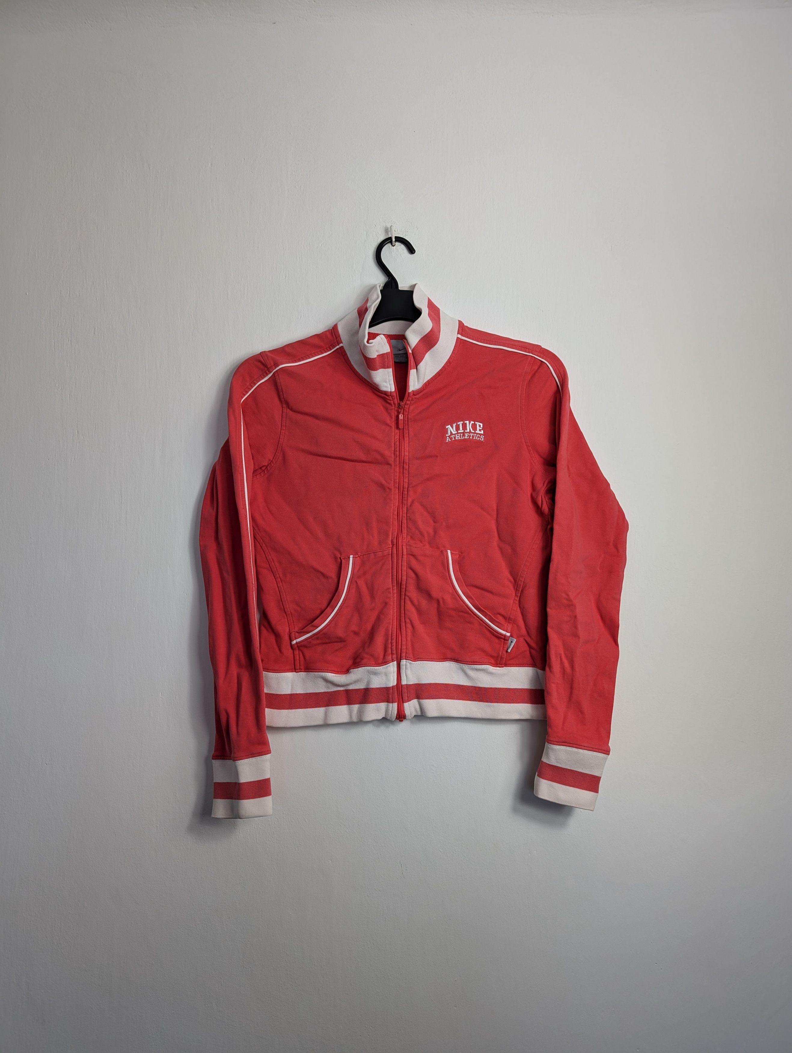 Nike × Vintage Y2K Nike Athletics Pink Coral Track Jacket - Women's Size XS / US 0-2 / IT 36-38 - 1 Thumbnail