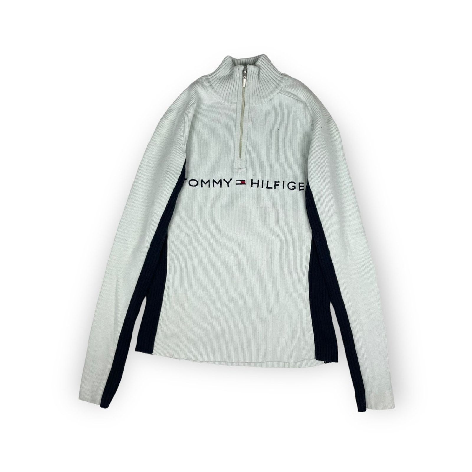 Tommy Hilfiger × Vintage Vintage Tommy Hilfiger Spellout Sweater Size S Size S / US 4 / IT 40 - 1 Thumbnail