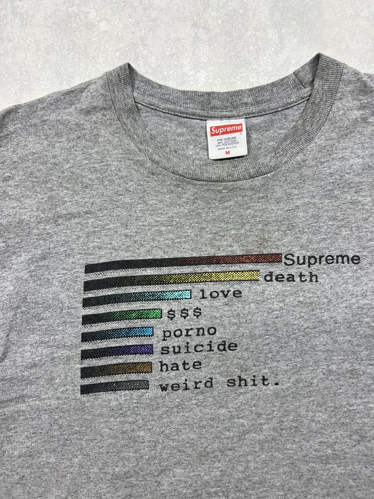 Supreme 00’s SUPREME DEATH LOVE RARE VINTAGE Y2K HYPE TEE Size US M / EU 48-50 / 2 - 3 Thumbnail