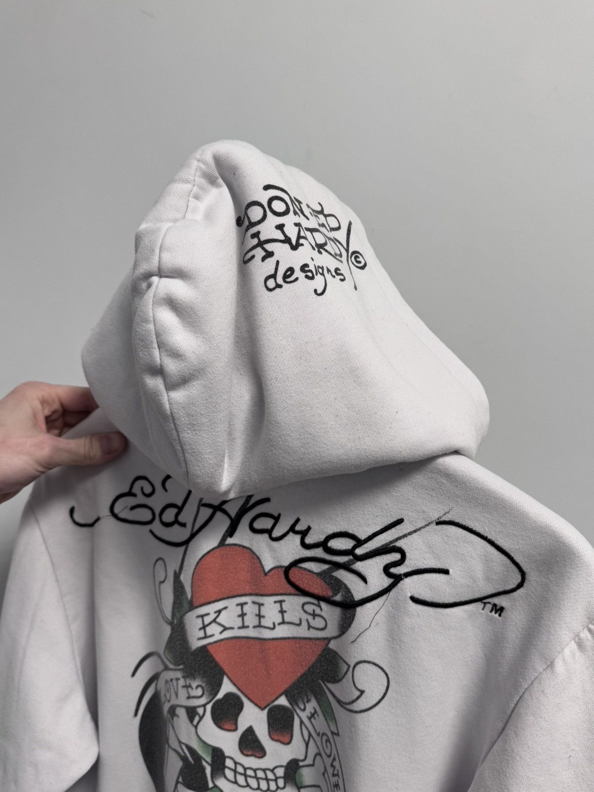 Ed Hardy × Vintage Ed Hardy Vintage Zip Hoodie Y2K style Size M / US 6-8 / IT 42-44 - 4 Thumbnail
