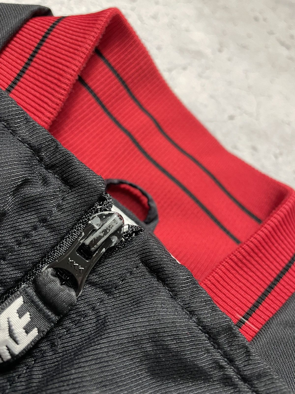 Nike × Vintage Vintage 90s Nike Jacket Big Swoosh Drill Y2K Rare Size US L / EU 52-54 / 3 - 9 Thumbnail