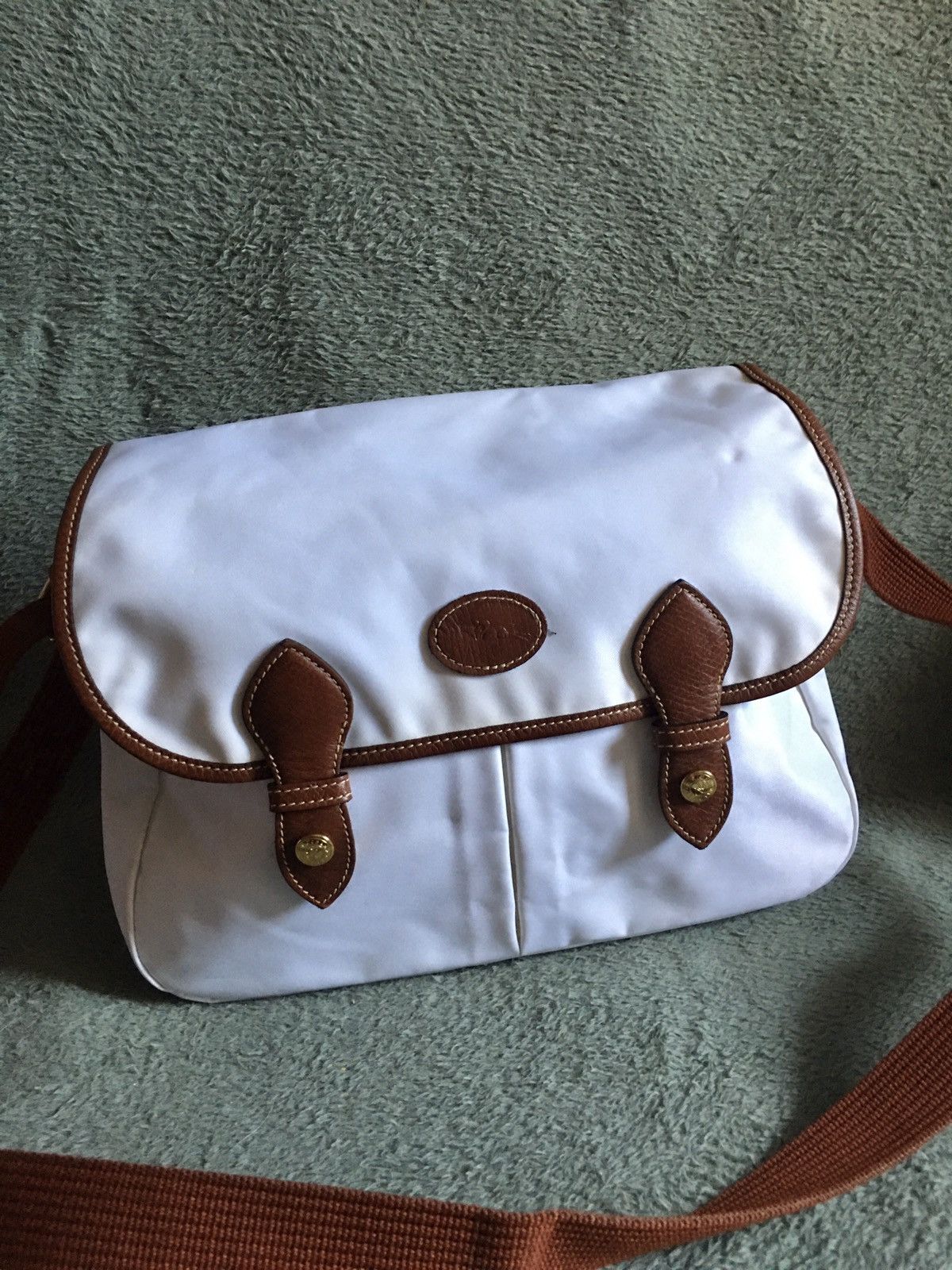 Longchamp Longchamp Vintage White Shoulder Messenger Bag Size ONE SIZE - 2 Thumbnail