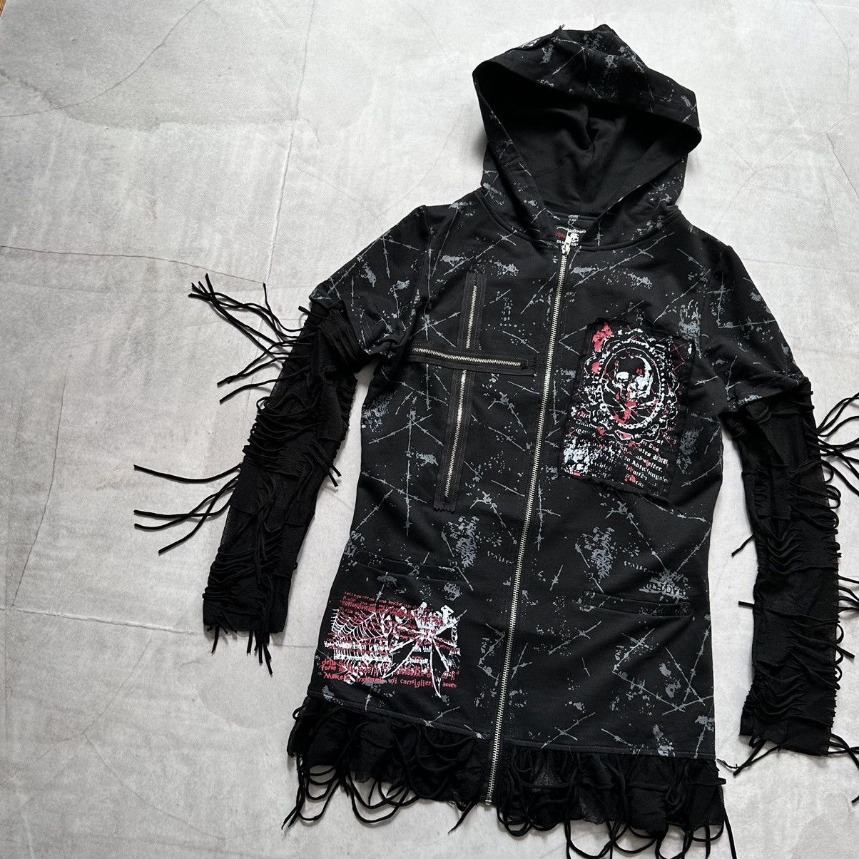 Hysteric Glamour × Undercover Punk Bondage Tripp NYC Impala Style Zip Hoodie Mesh Sleeves Size US S / EU 44-46 / 1 - 2 Thumbnail