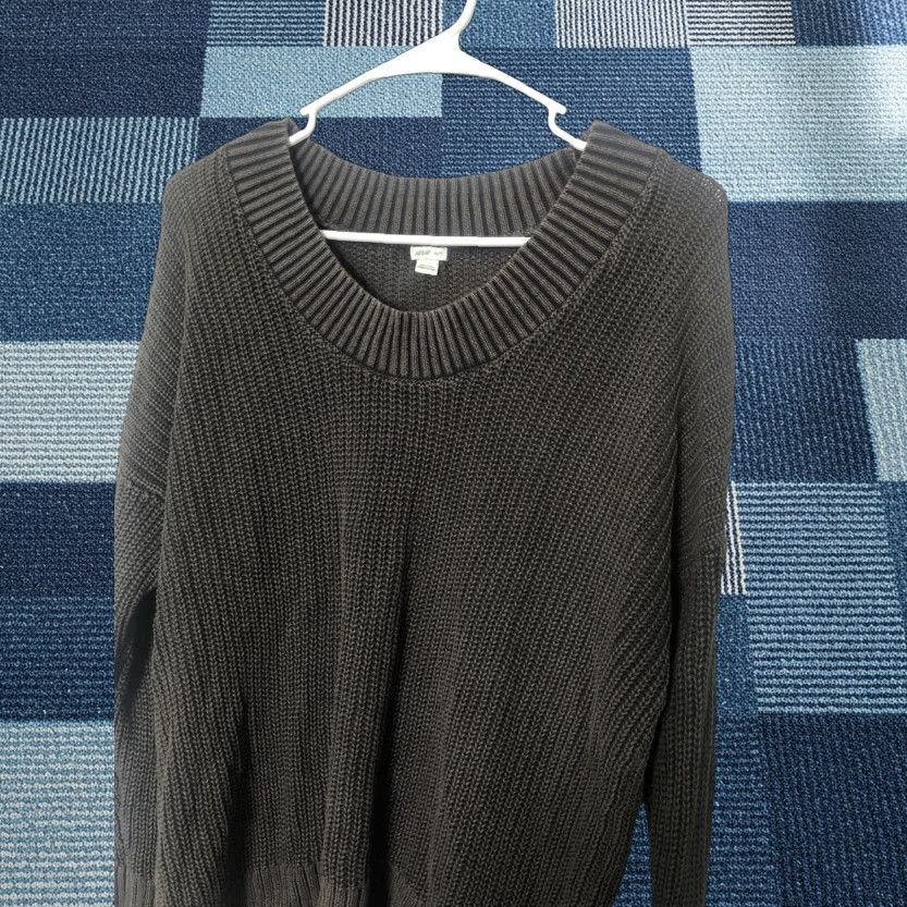 Vintage Aerie Sweater Womens XS Oversized Long Sleeve Pullover Knit Gray Size XS / US 0-2 / IT 36-38 - 1 Thumbnail