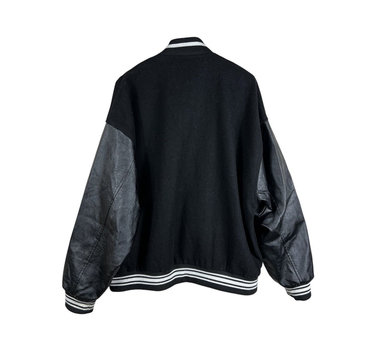 Japanese Brand Made Extreme leather wool varsity jacket kapital bones boxy Size US L / EU 52-54 / 3 - 2 Thumbnail