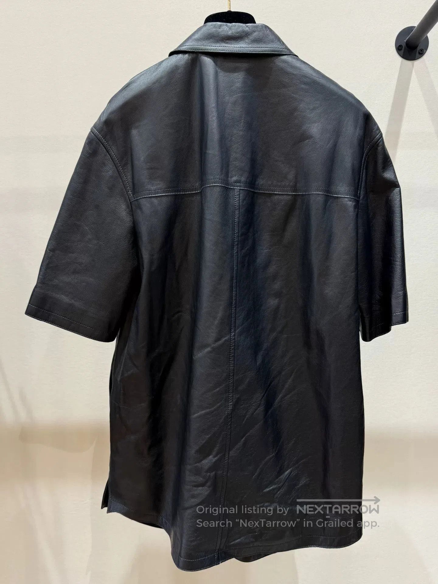 Brunello Cucinelli Brunello Cucinelli Black Leather Shirt. Size US XS / EU 42 / 0 - 8 Thumbnail
