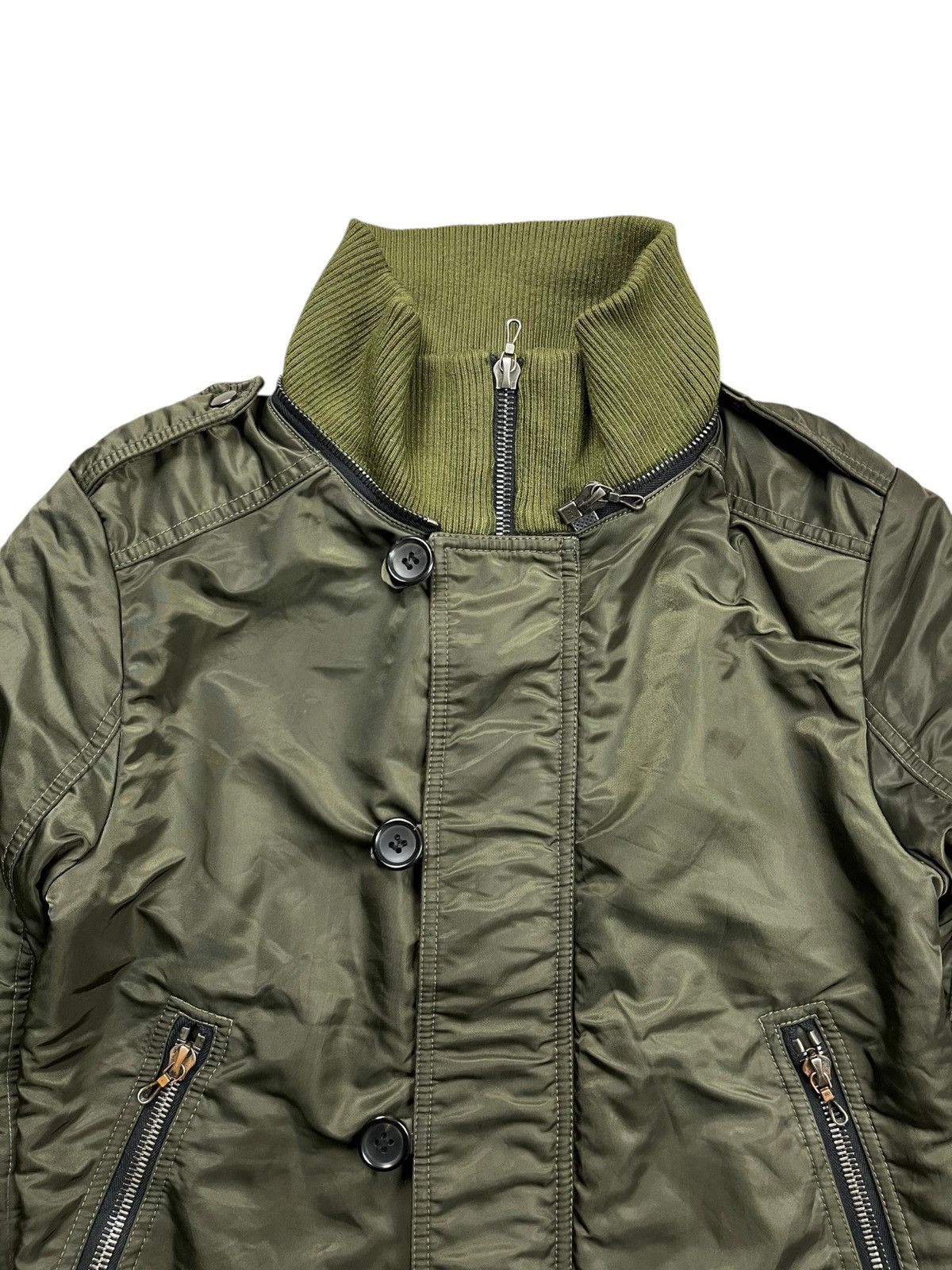 If Six Was Nine 2000s Shellac - Riri Zips Rider Bomber Jacket Size US M / EU 48-50 / 2 - 6 Thumbnail