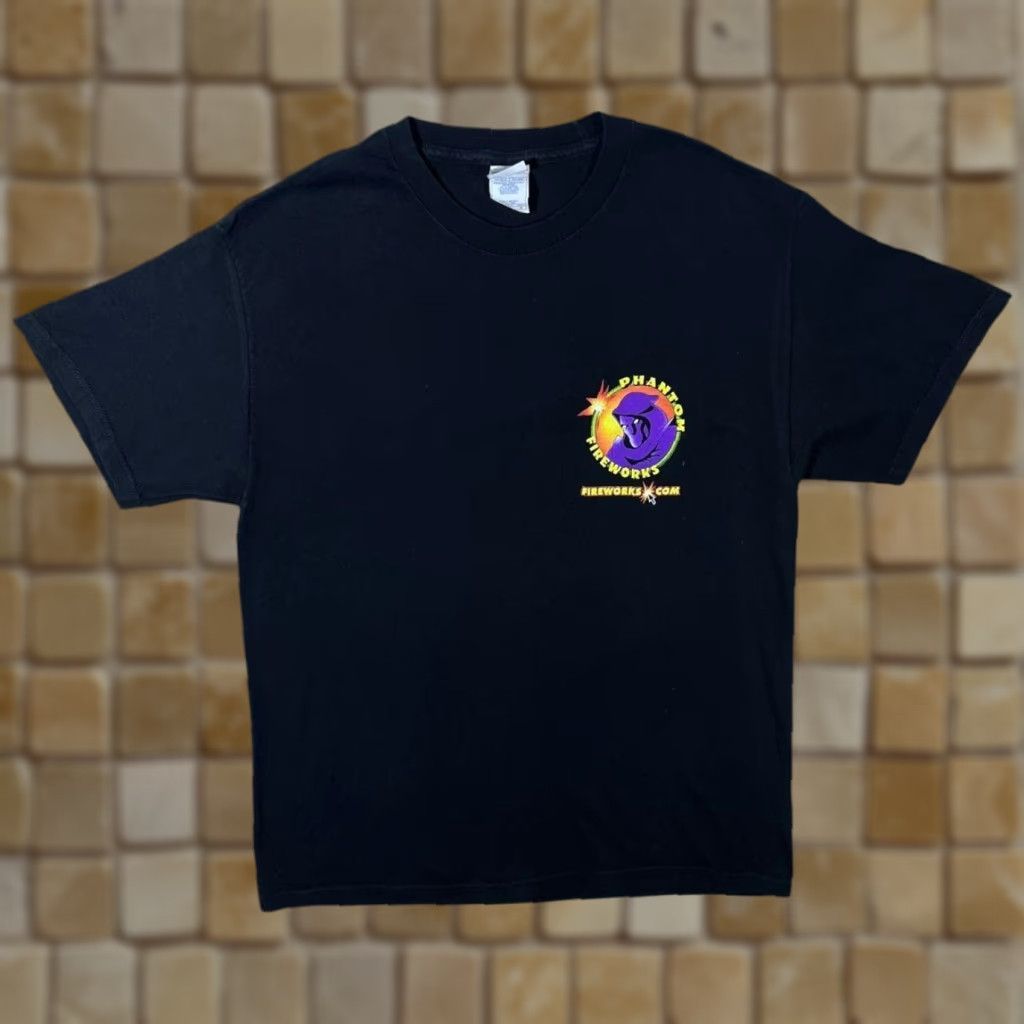 Vintage Vintage Tennessee River "Phantom Fireworks" Logo Graphic Black T-Shirt Large Mens Short Sleeve Cotton Shirt Size US L / EU 52-54 / 3 - 1 Thumbnail
