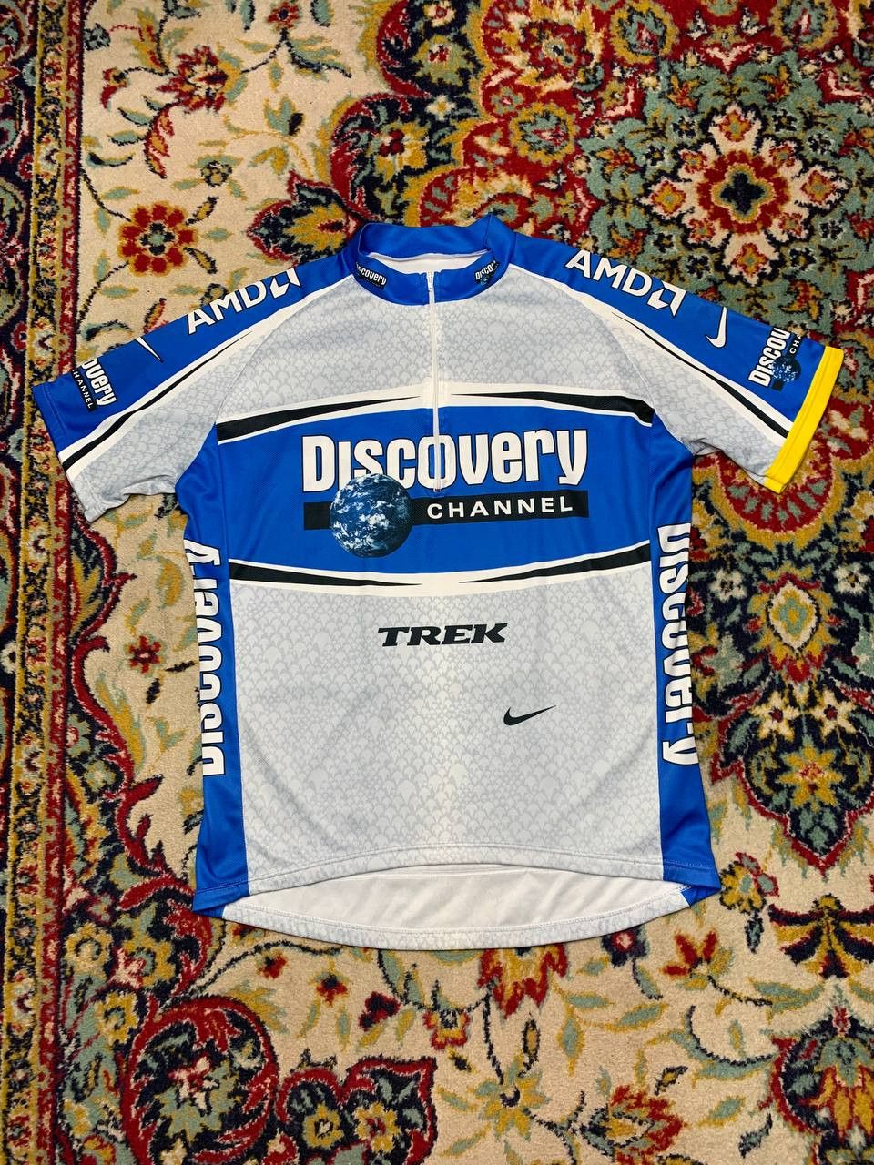 Nike Nike Trek Discovery Channel Cycling Jersey Size XL Dri-Fit Size US XL / EU 56 / 4 - 1 Thumbnail