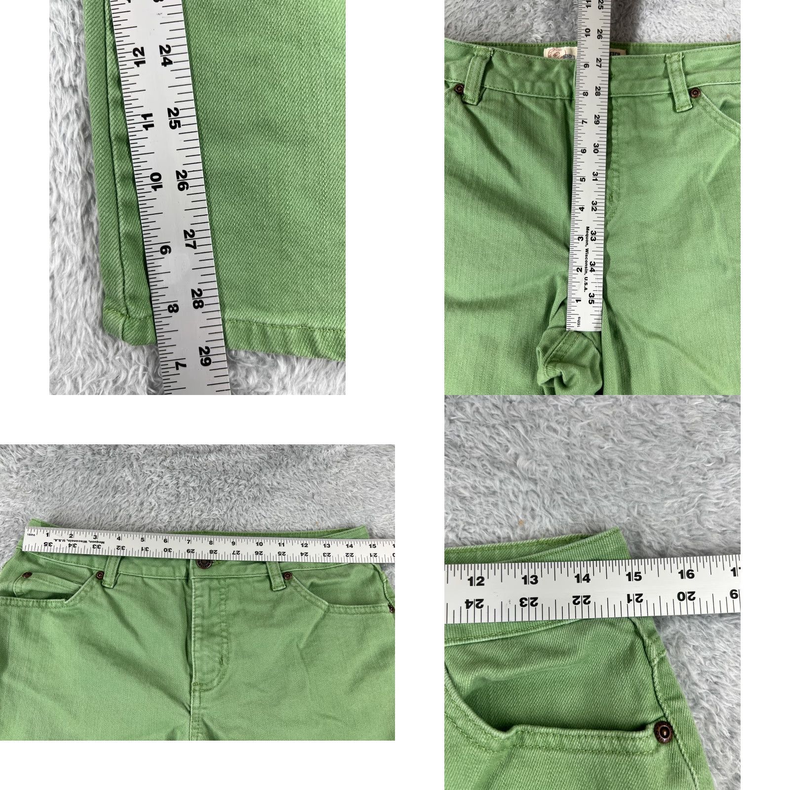 Faded Glory Faded Glory Jeans Women Bootcut Denim 29x29 Green Regular Mid Rise 29 Inseam 5-Pocket Zipper Cotton Blend Stretch Vintage Not Vintage Mens Womens Size 32" / US 10 / IT 46 - 8 Thumbnail