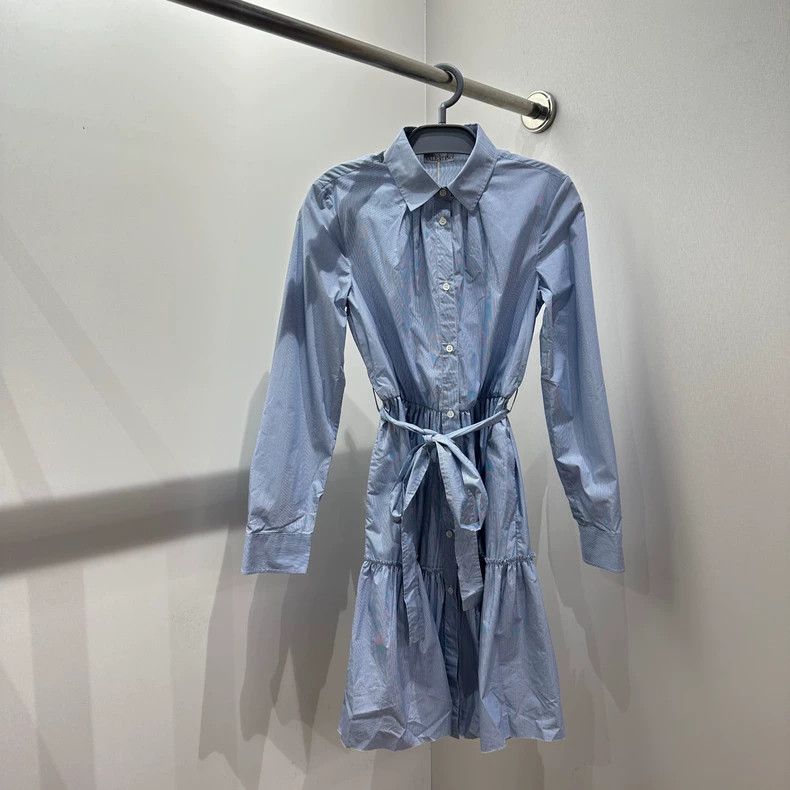 Valentino Valentino Lace-up striped lapel long-sleeved dress Size XS / US 0-2 / IT 36-38 - 1 Thumbnail