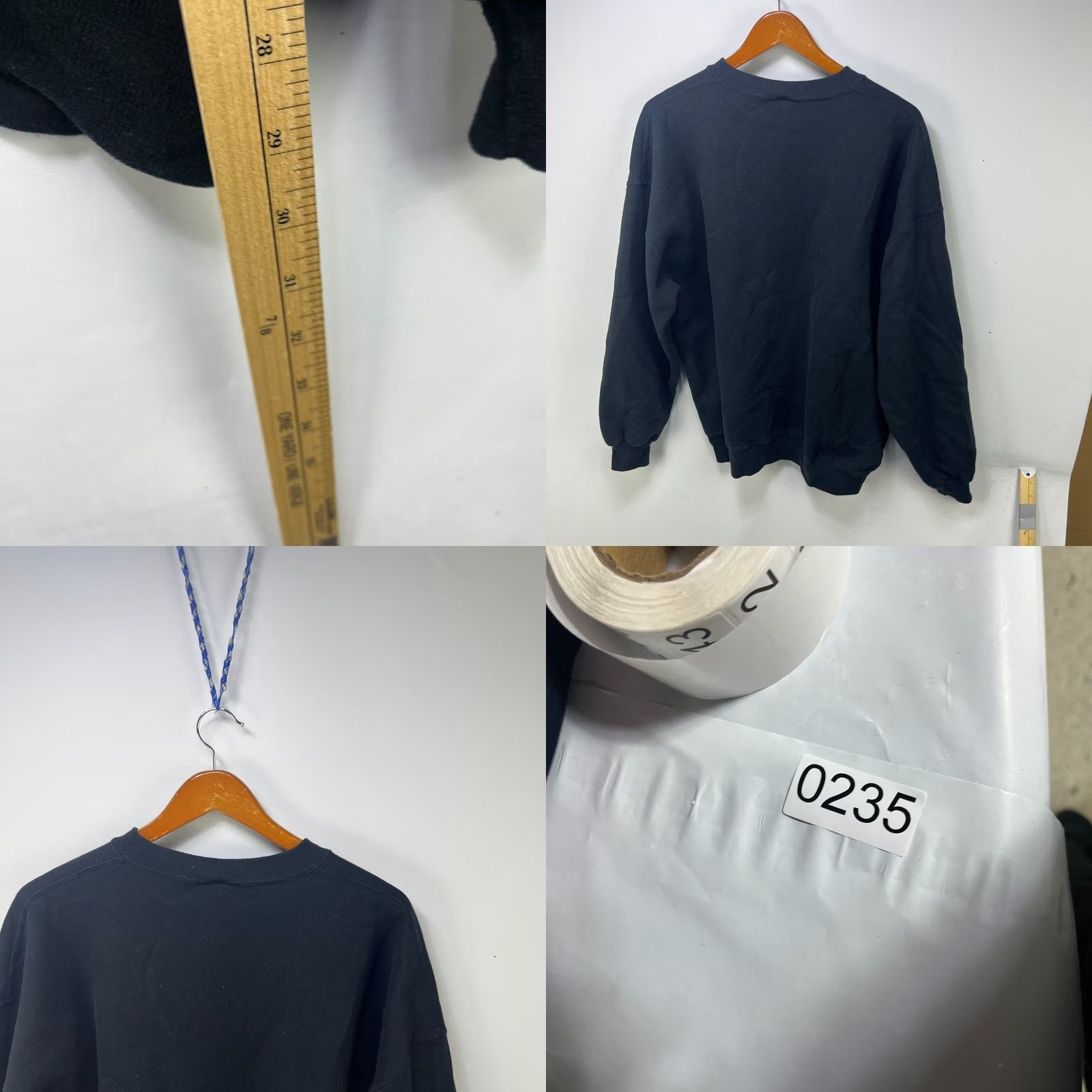 Russell Athletic VINTAGE Russell Athletic Sweatshirt 2XL Black Long Sleeve Pullover Hooded Mens 90s Sports Gym Training Size US XXL / EU 58 / 5 - 8 Thumbnail