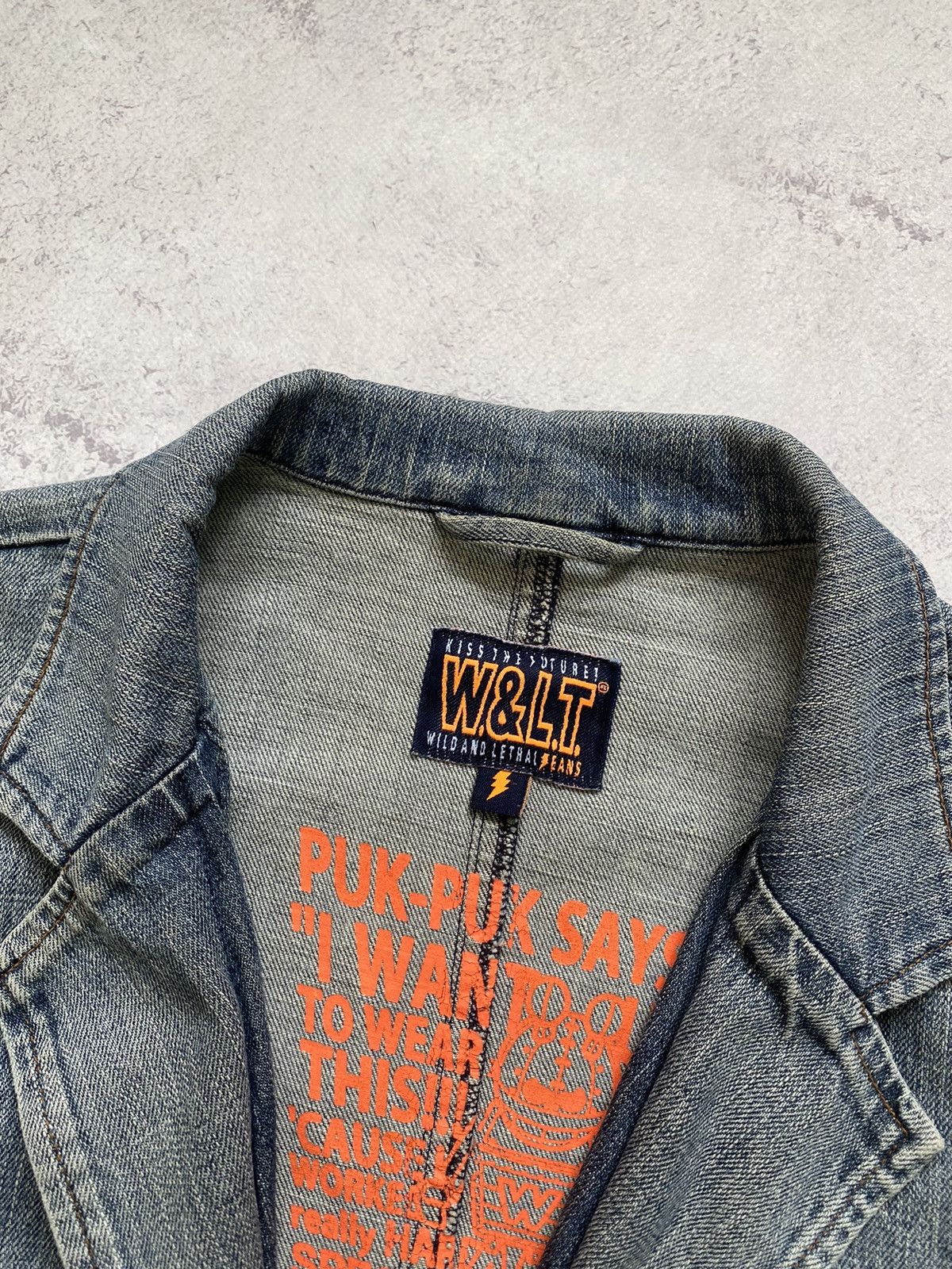 W&LT Vintage 90s W&L.T Walter Van Beirendonck Blue Denim Jacket Size S / US 4 / IT 40 - 10 Thumbnail