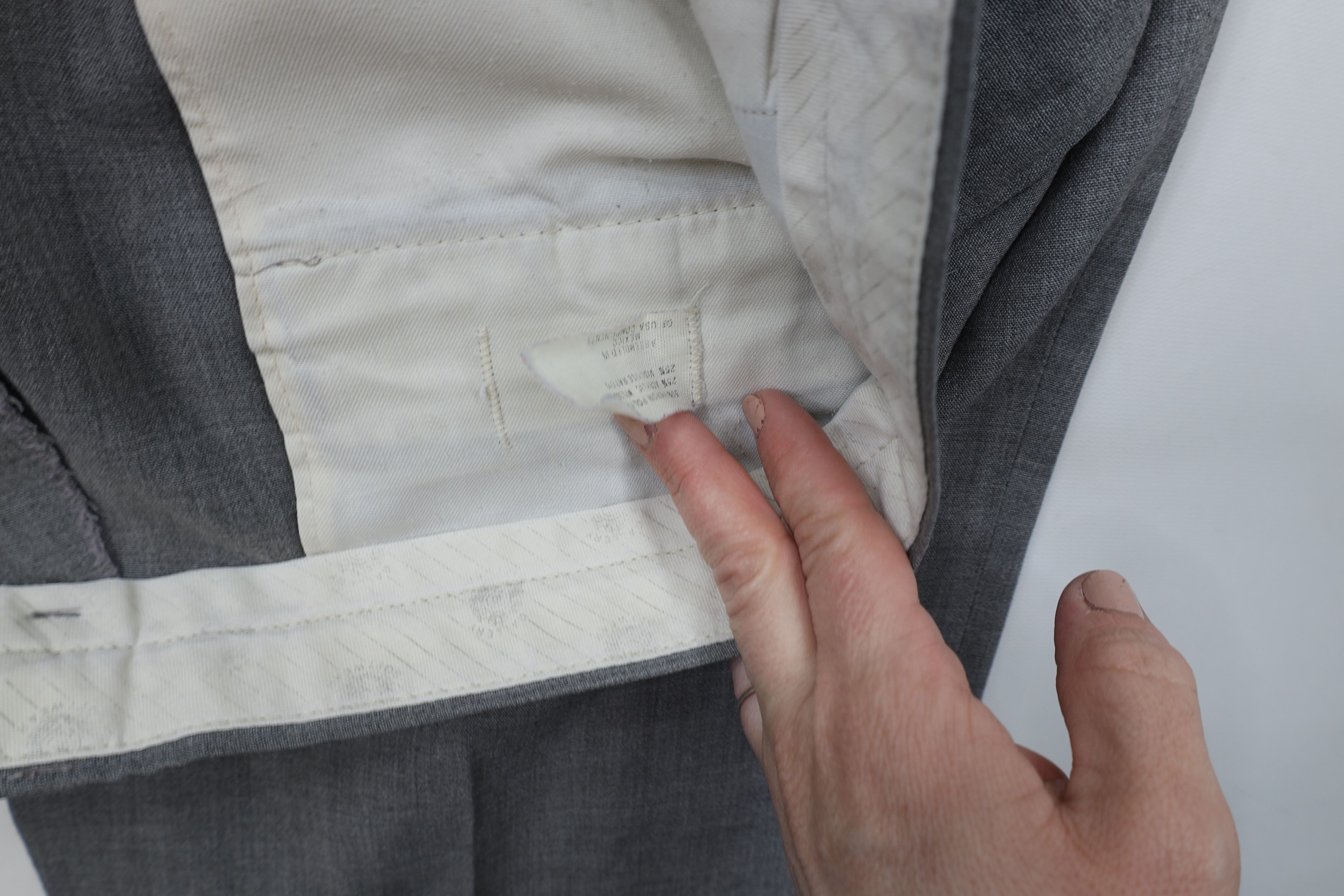 Vintage Vintage 70s Streetwear Chambray Pleated Chino Pants Gray Size US 34 / EU 50 - 9 Thumbnail