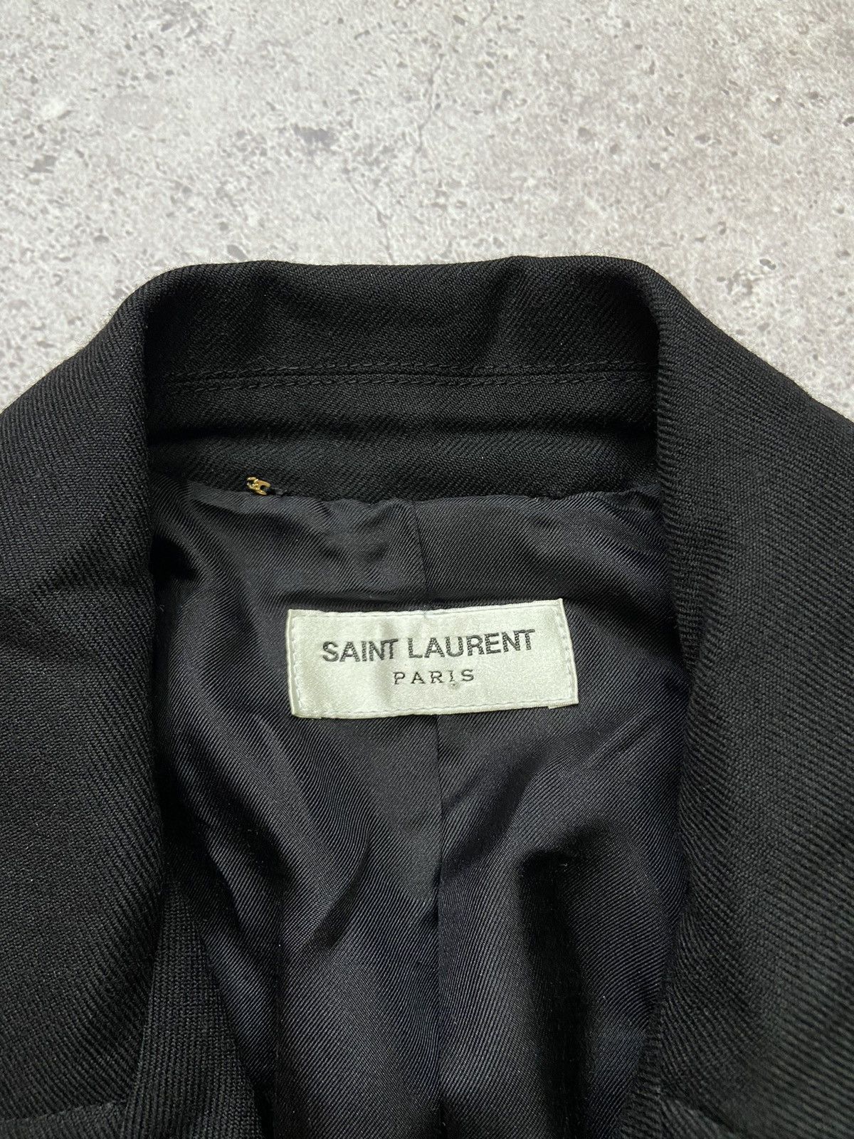 Saint Laurent Paris Saint Laurent Belted Jumpsuit Black Wool Size 30" / US 8 / IT 44 - 6 Thumbnail