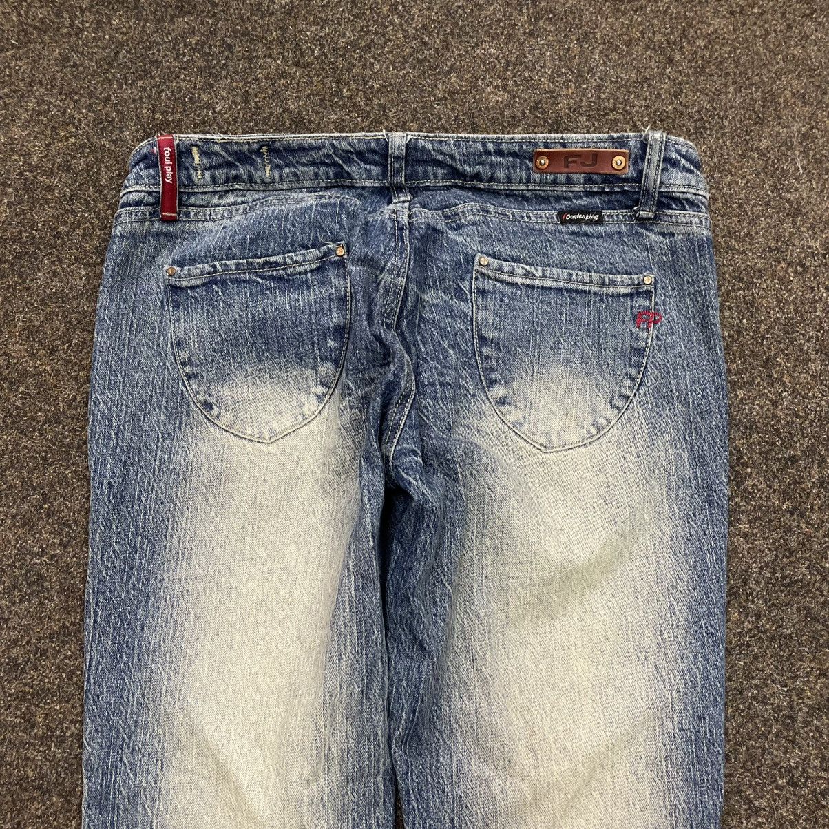 Vintage Vintage Y2K Distressed Flared Jeans Grunge 90s Archive Slim Size 34" / US 12 / IT 48 - 3 Thumbnail