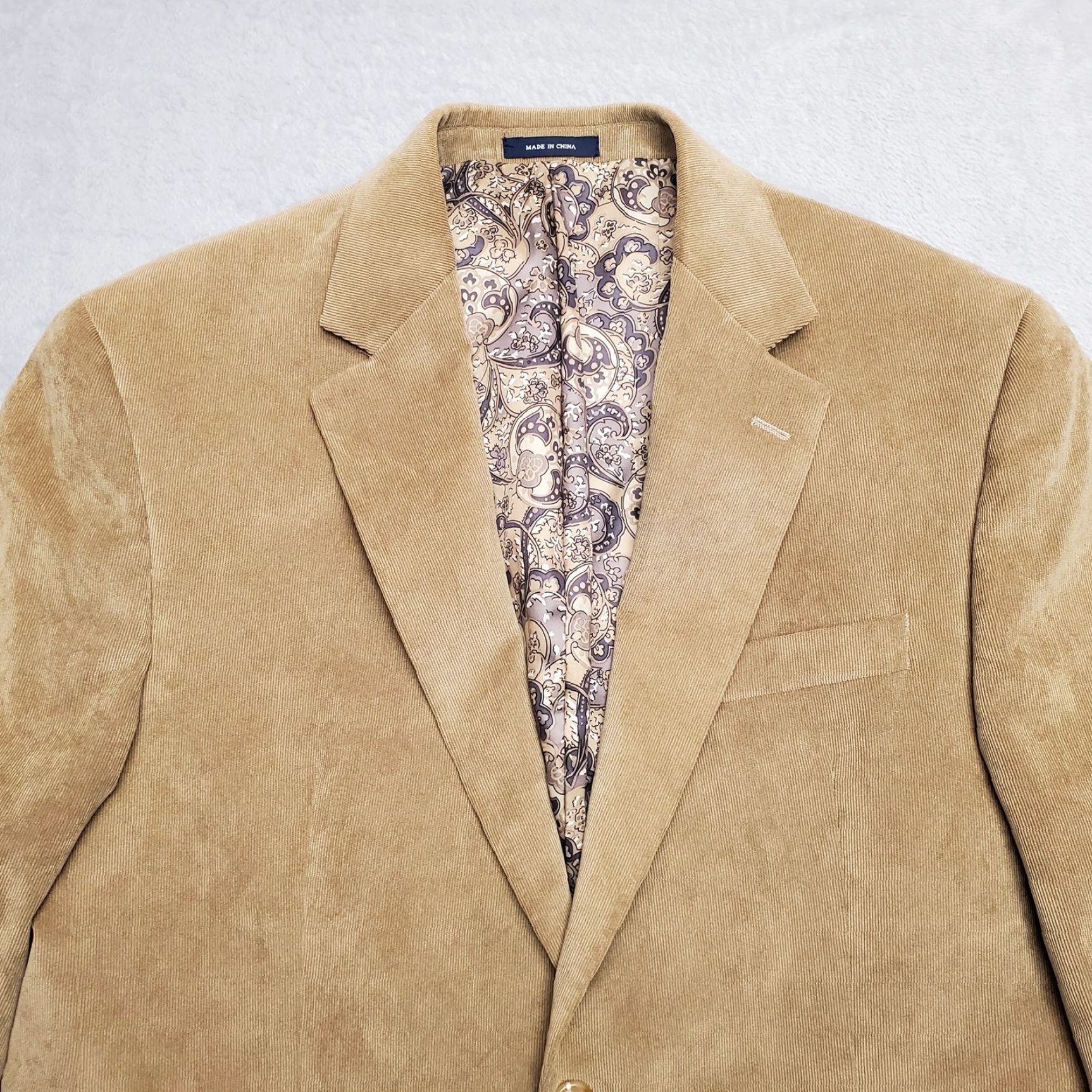 Ralph Lauren VINTAGE Ralph Lauren Blazer Mens 42R Brown Corduroy Polyester Nylon Blend Sports Jacket Size 42R - 2 Thumbnail