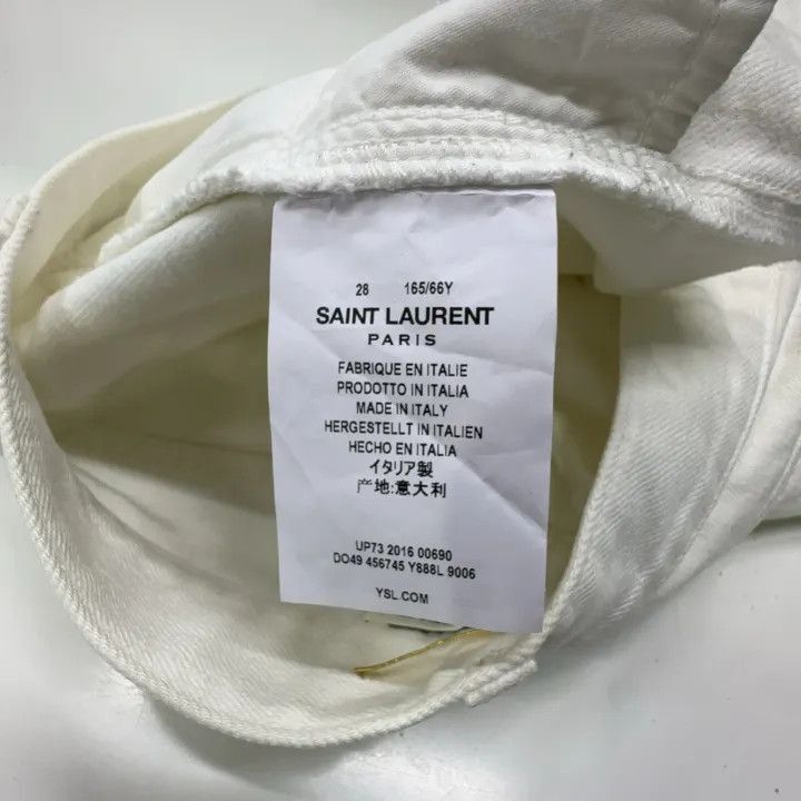 Saint Laurent Paris Saint Laurent White Chain Detail Shorts-2507 Size US 28 / EU 44 - 3 Thumbnail