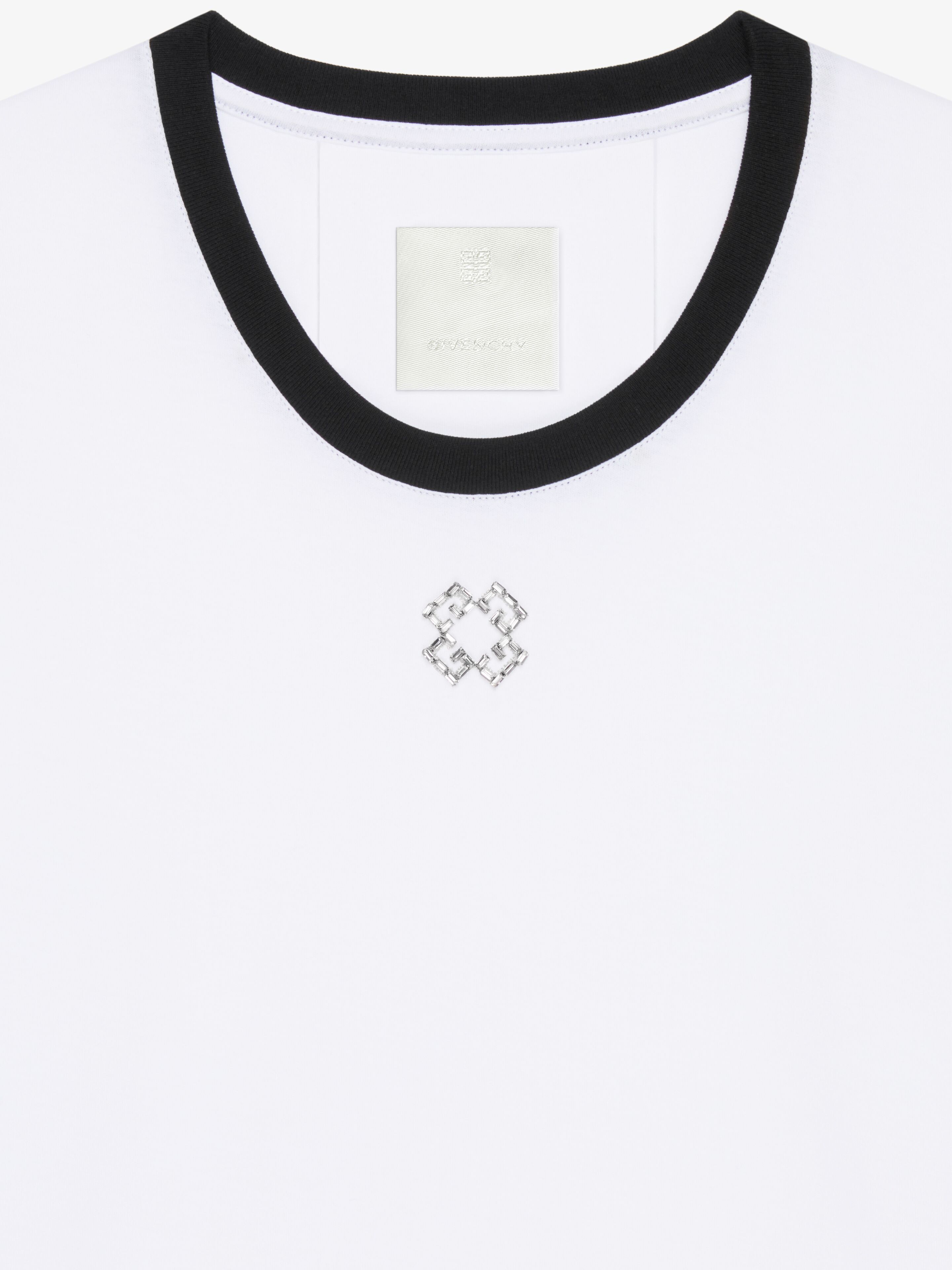 Givenchy o1n1vont0326 Slim Fit T Shirt in White Size M / US 6-8 / IT 42-44 - 2 Thumbnail