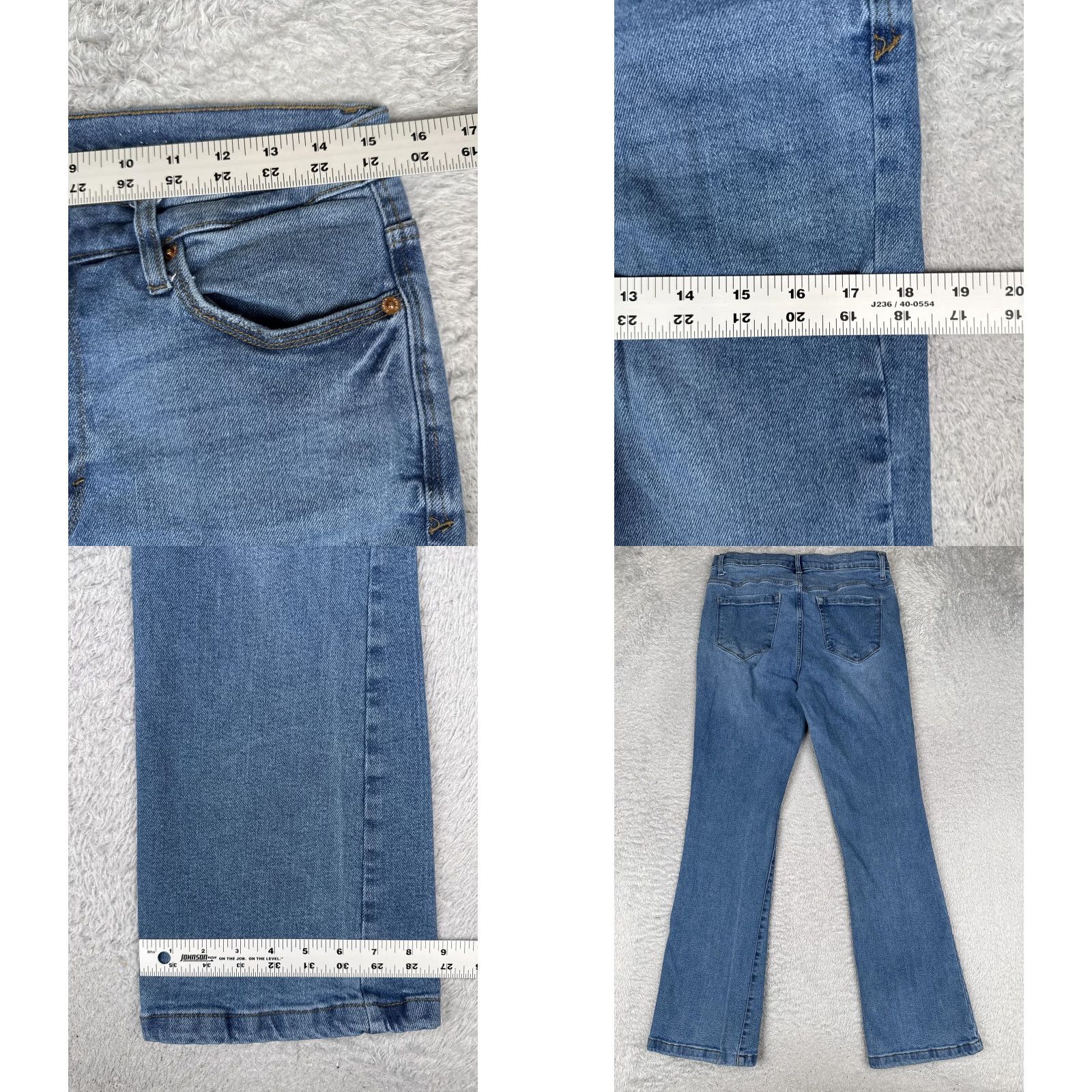 Vintage Kensie Women Jeans Straight 12 Blue Medium Wash Mid Rise 31x31 Cotton Blend Denim Pants Size 34" / US 12 / IT 48 - 9 Thumbnail