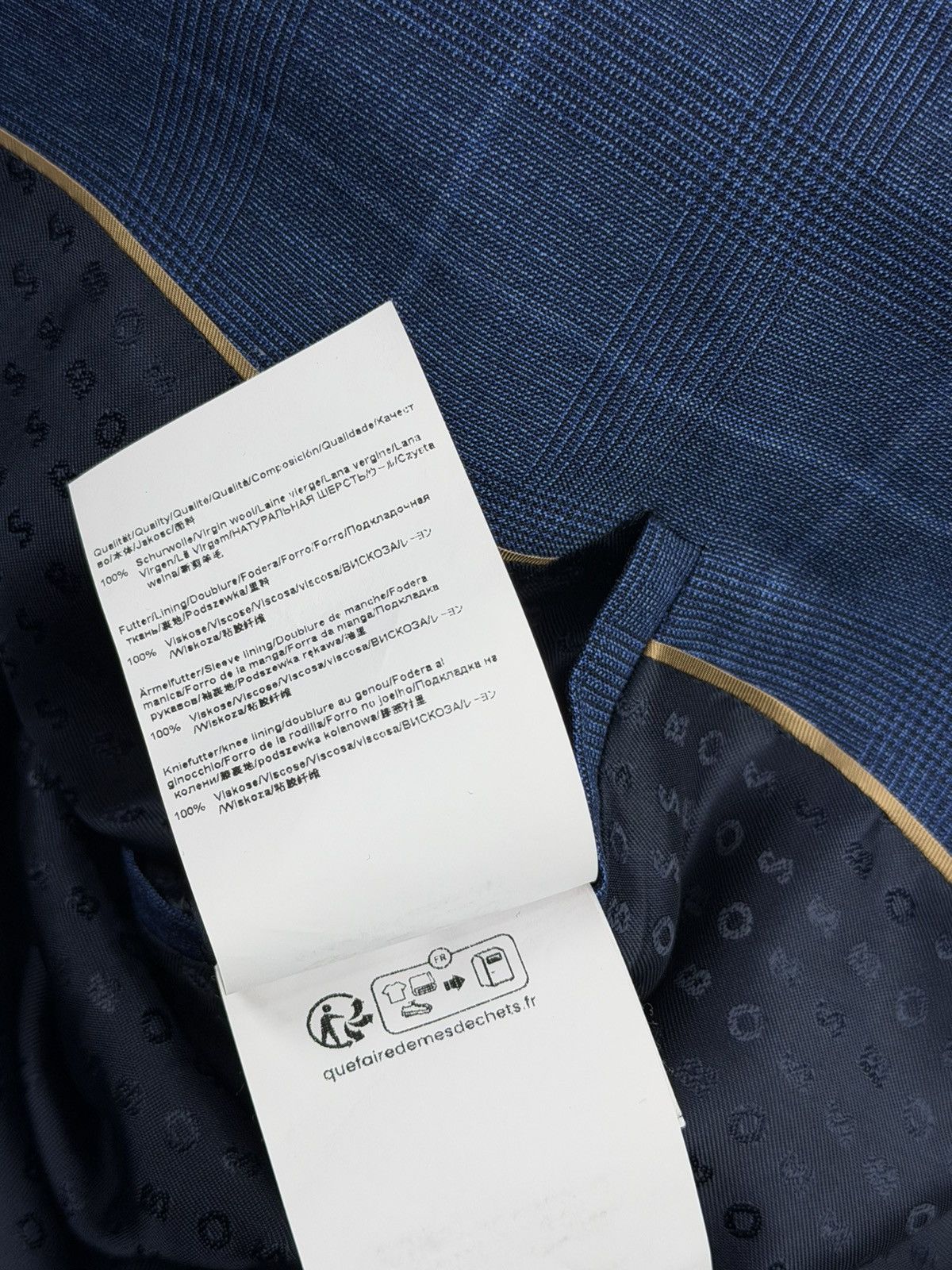 Hugo Boss Hugo Boss Blazer 44R 54 Blue Check Wool Men’s Size 44R - 11 Thumbnail