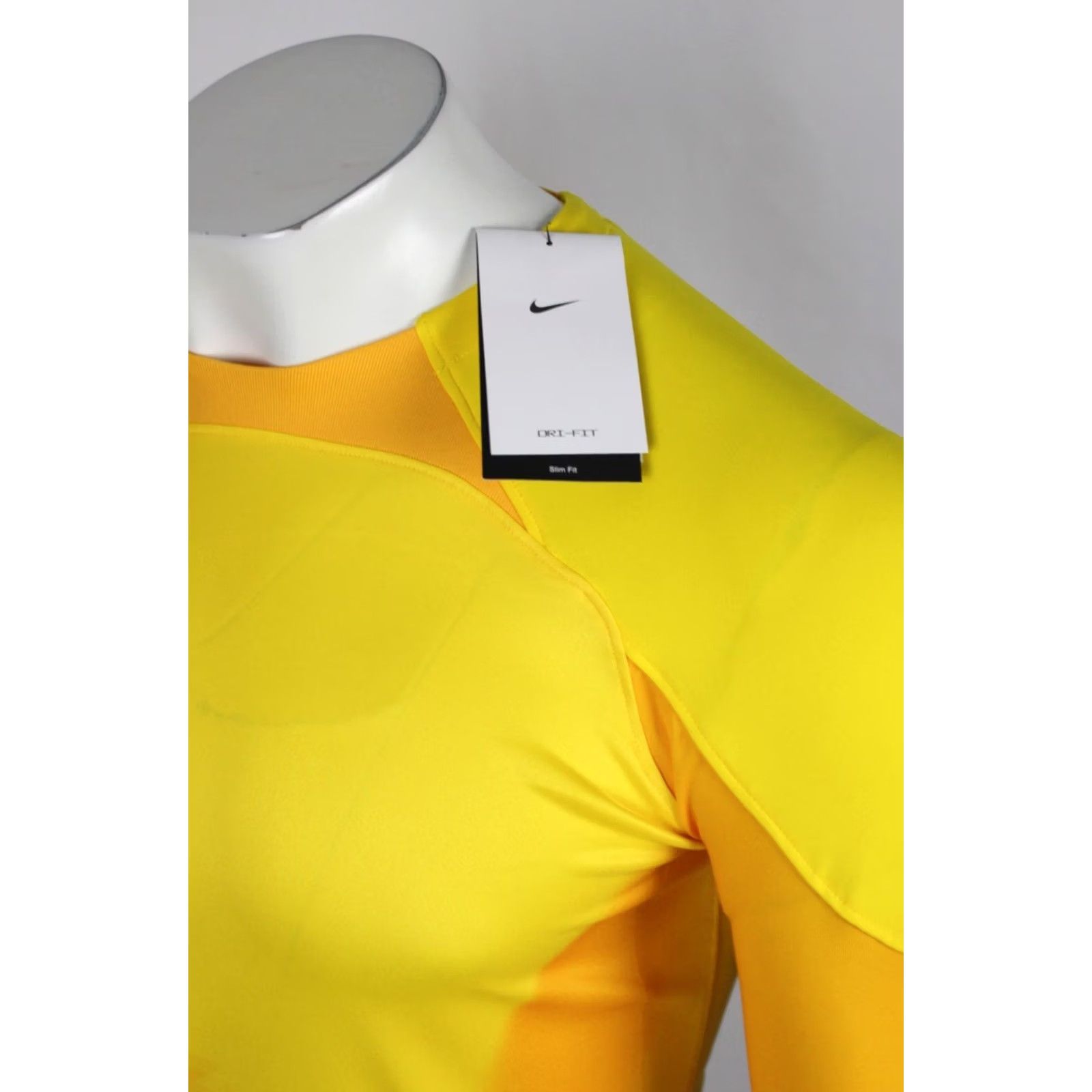 Nike Nike Men's Soccer Dri Fit Long Sleeve Jersey GK Gardient IV Small Yellow Slim Shirt Size US S / EU 44-46 / 1 - 3 Thumbnail