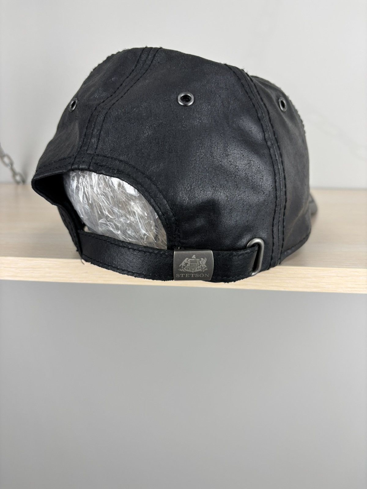 Leather × Stetson Mens leather cap Stetson Color Black Size ONE SIZE - 7 Thumbnail