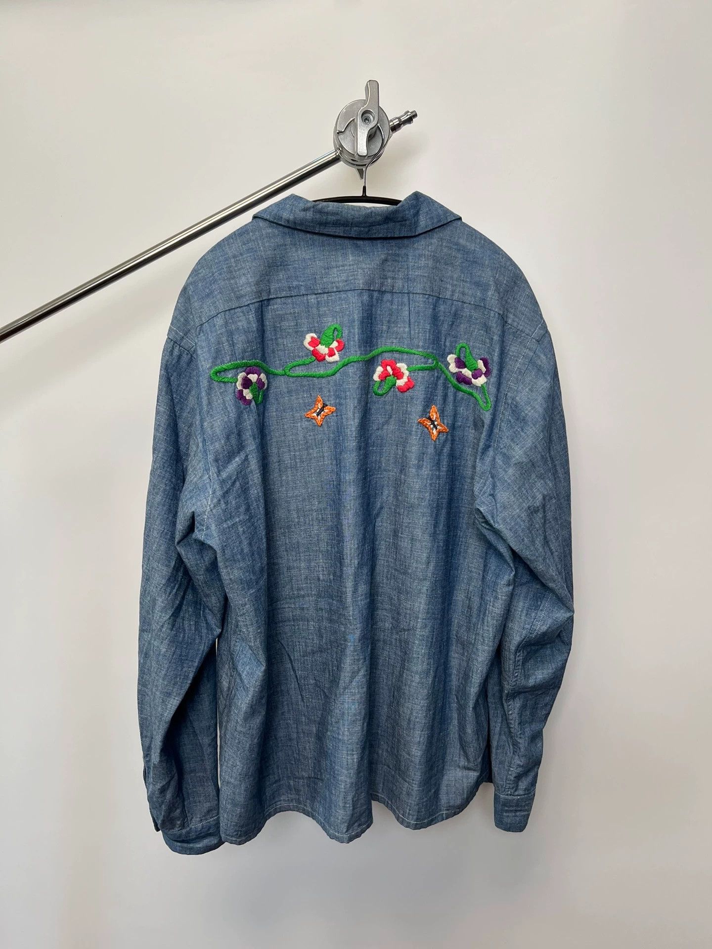 Other NEEDLES 24SS Indian Butterfly Embroidery Denim Shirt L Size L / US 10 / IT 46 - 5 Thumbnail