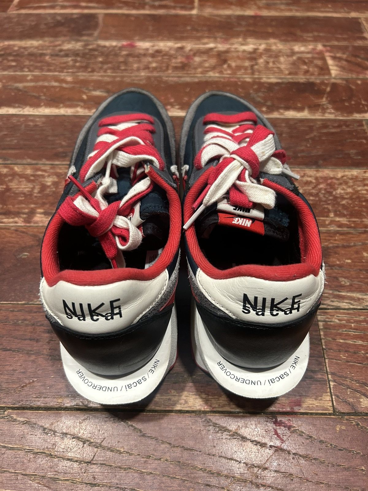 Nike × Sacai × Undercover Nike x sacai LDWaffle 'Midnight Spruce University Red' Size US 11 / EU 44 - 4 Thumbnail