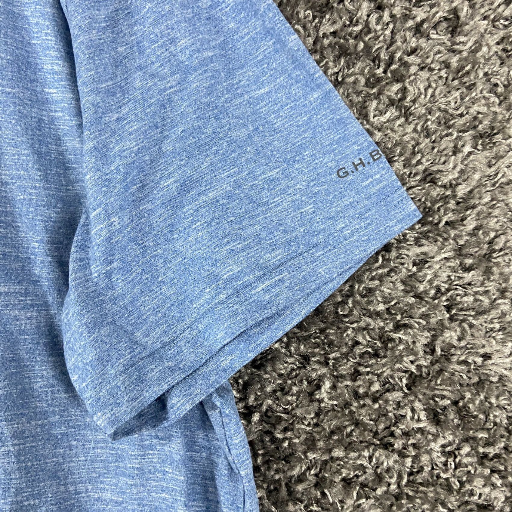Vintage VINTAGE G.H. BASS & CO Polo Shirt Men L Short Sleeve Heathered Blue Size L Mens Ideal For Everyday Wear Size US L / EU 52-54 / 3 - 3 Thumbnail