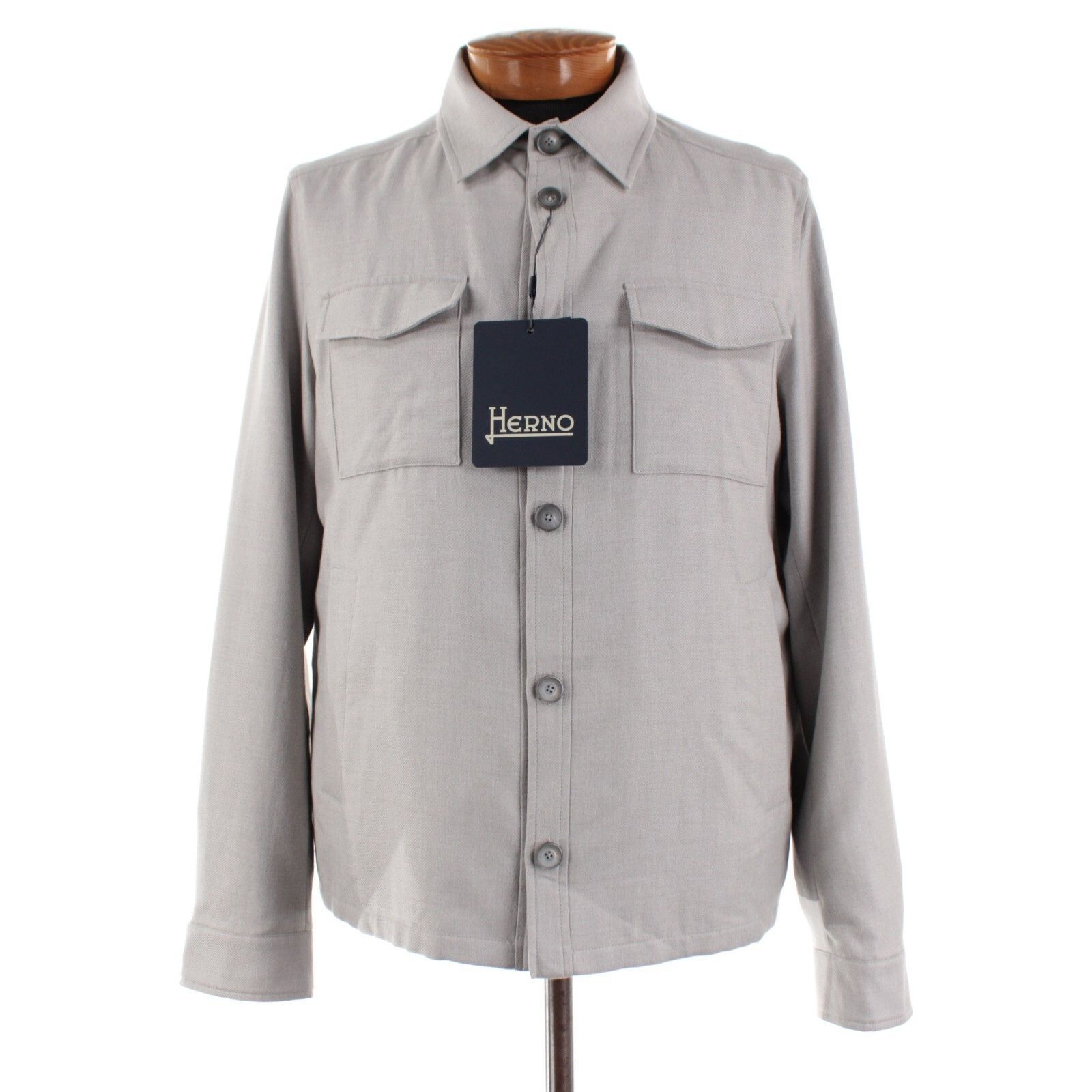 Herno Herno Overshirt Size XL US In Gray Cotton Blend Size US XL / EU 56 / 4 - 1 Thumbnail