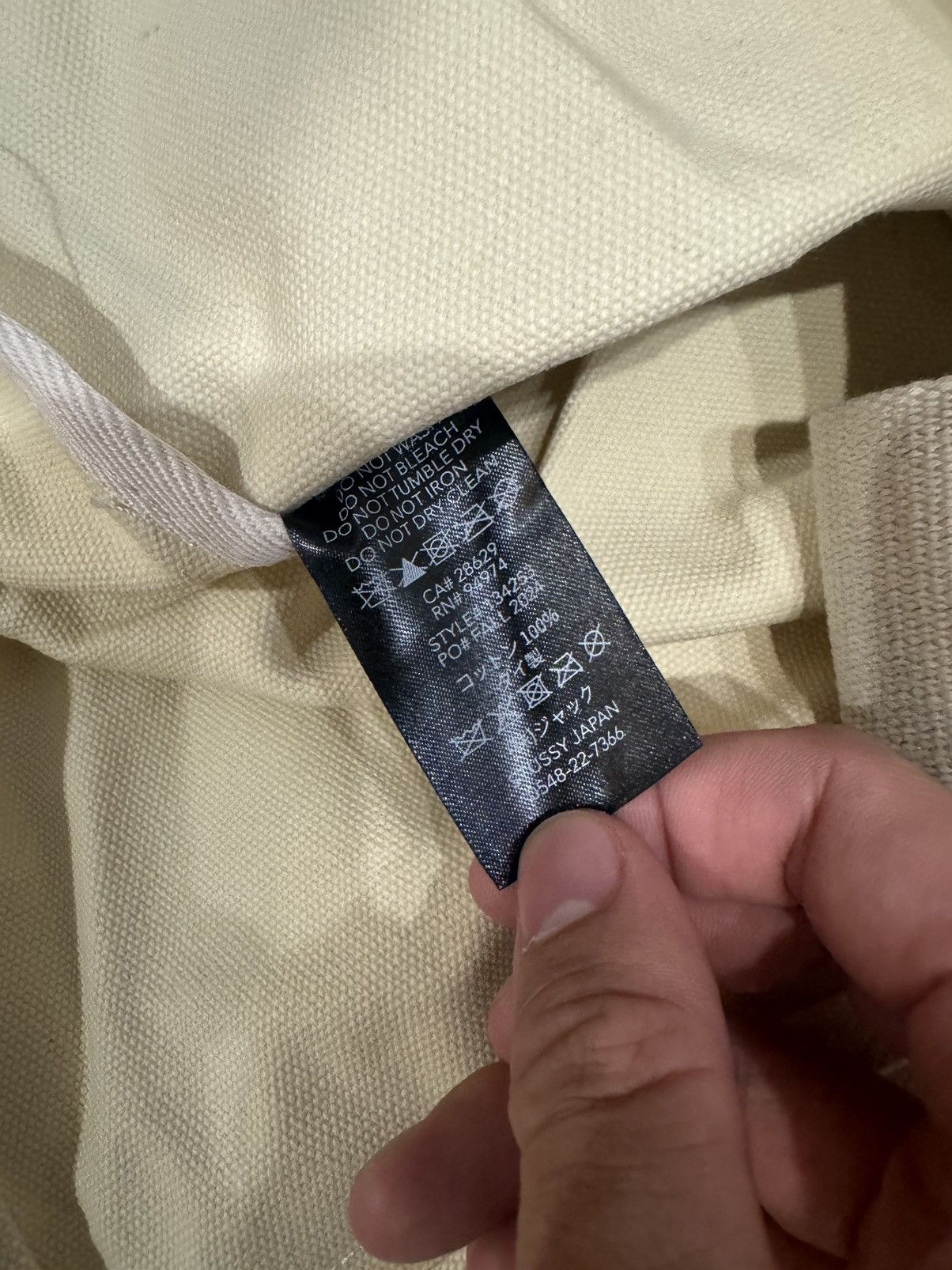 Stussy Large Beige Canvas Stussy Tote Bag Size ONE SIZE - 7 Thumbnail