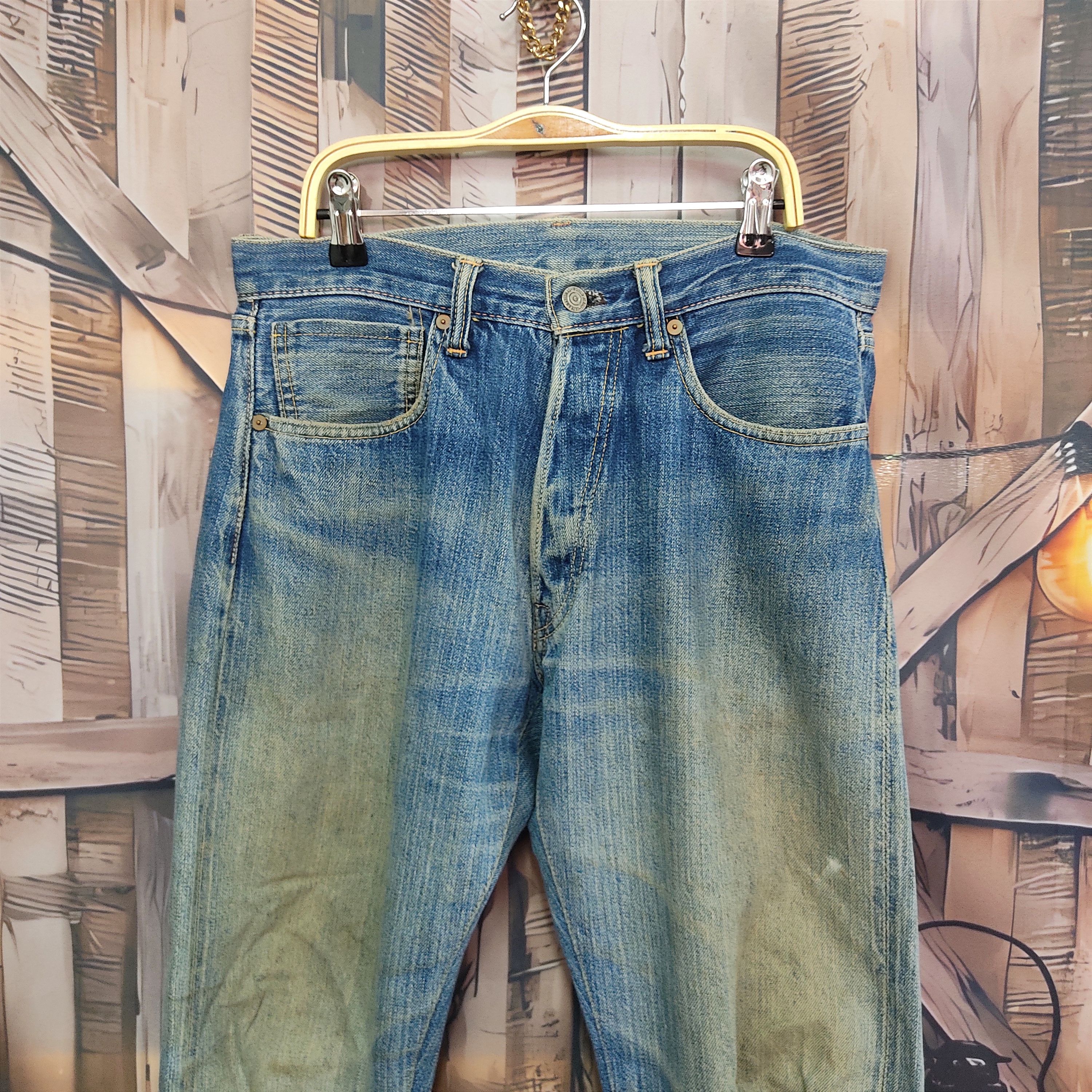 Japanese Brand Vintage Cloze Jeans Distressed Selvedge Denim Pants Size US 32 / EU 48 - 2 Thumbnail